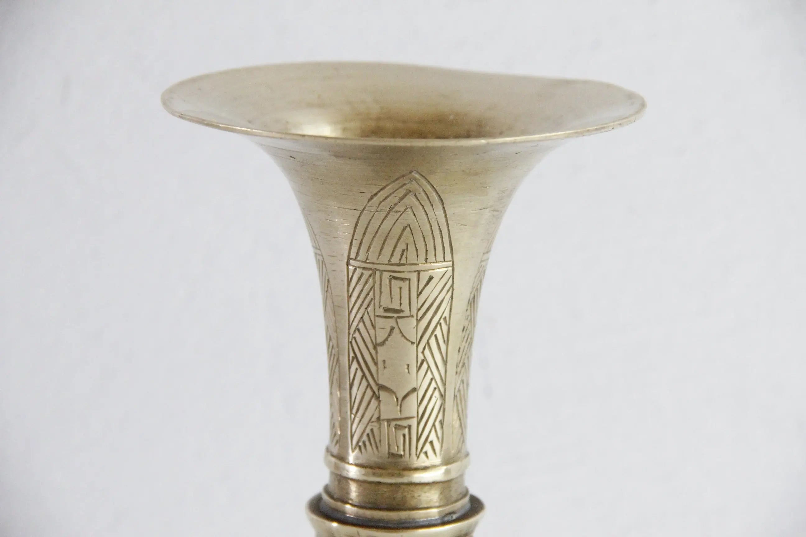 Antique Chinese Bronze Gu Vase | Figural Floral Design