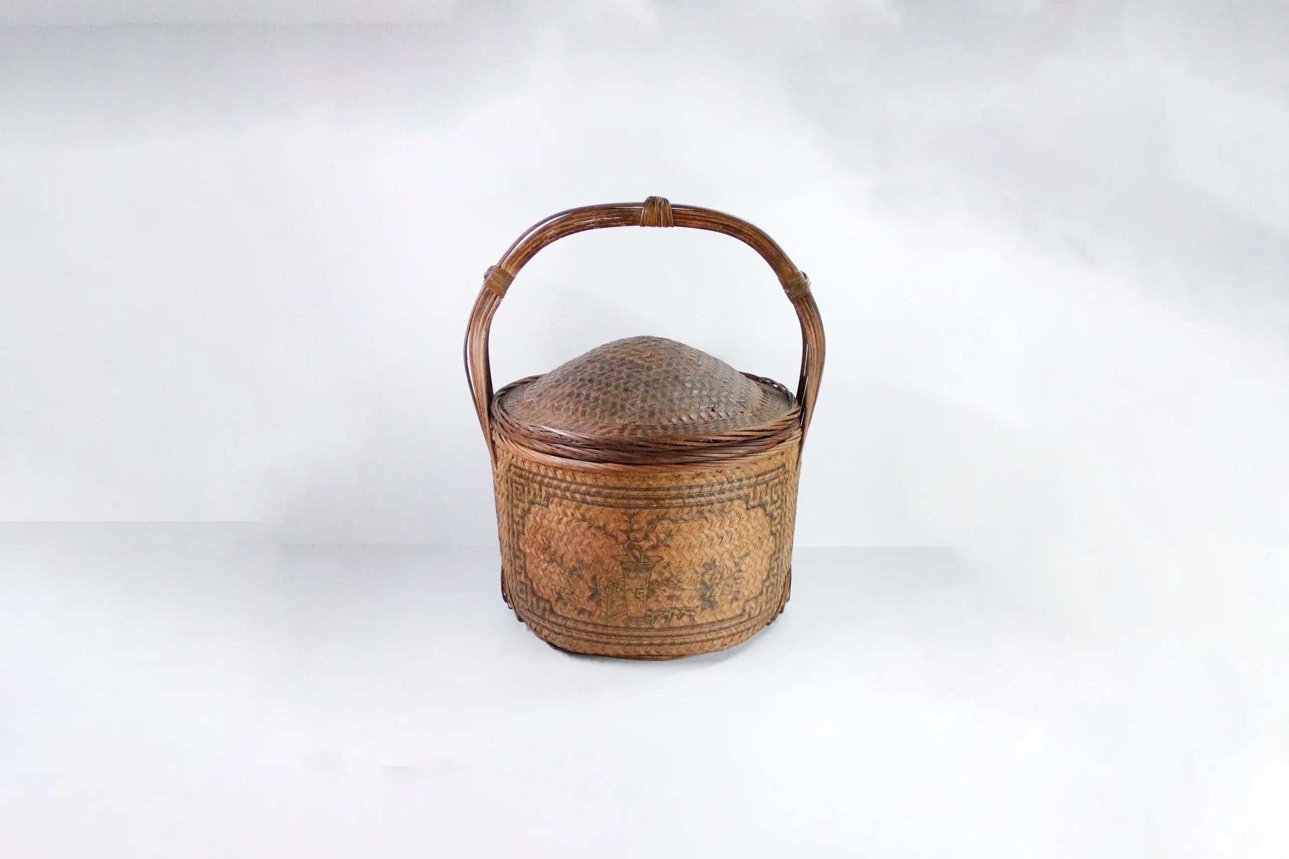 Antique Chinese Wedding Basket W Lid | Exceptionally Large  Debra Hall Lifestyle
