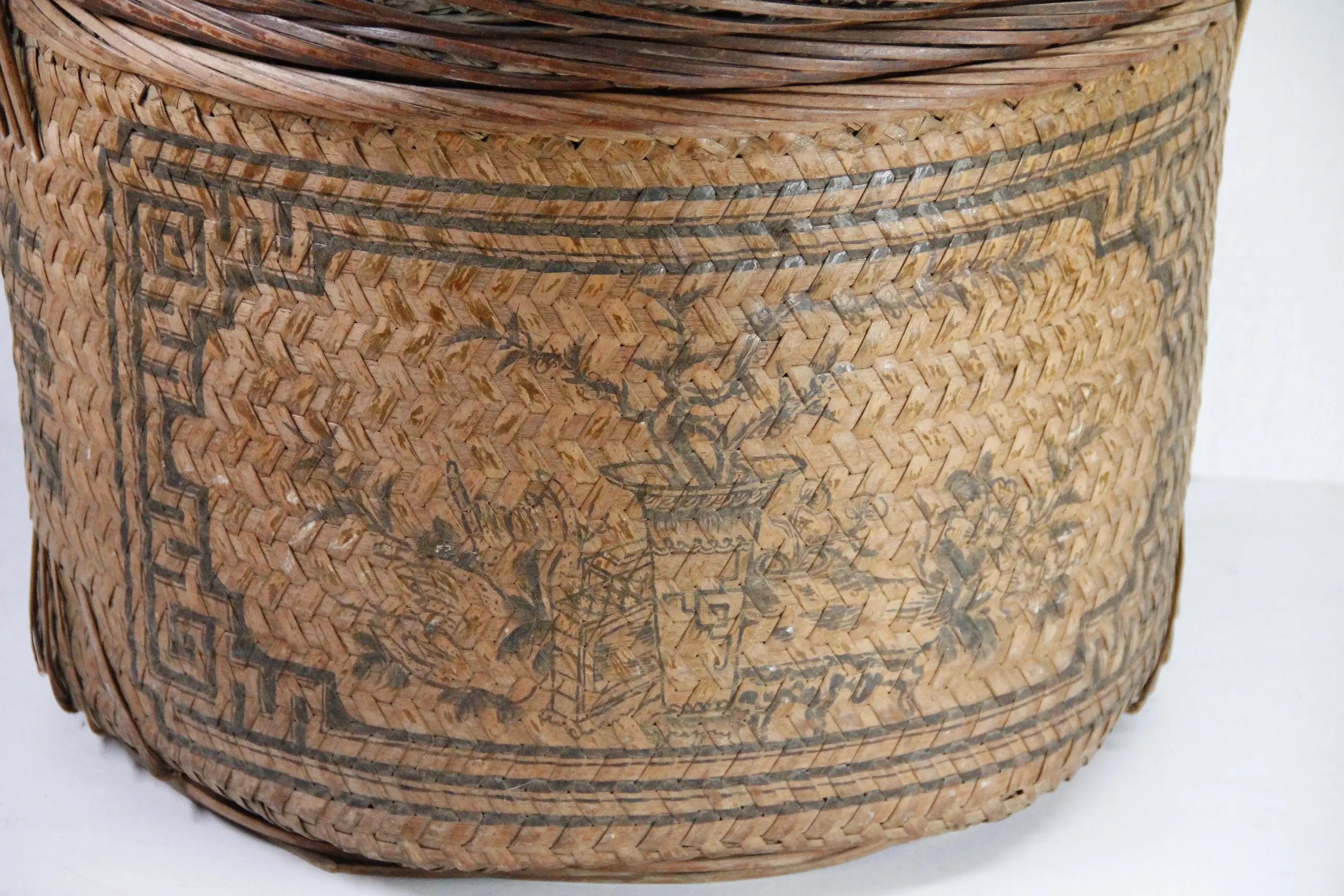 Antique Chinese Wedding Basket W Lid | Exceptionally Large  Debra Hall Lifestyle