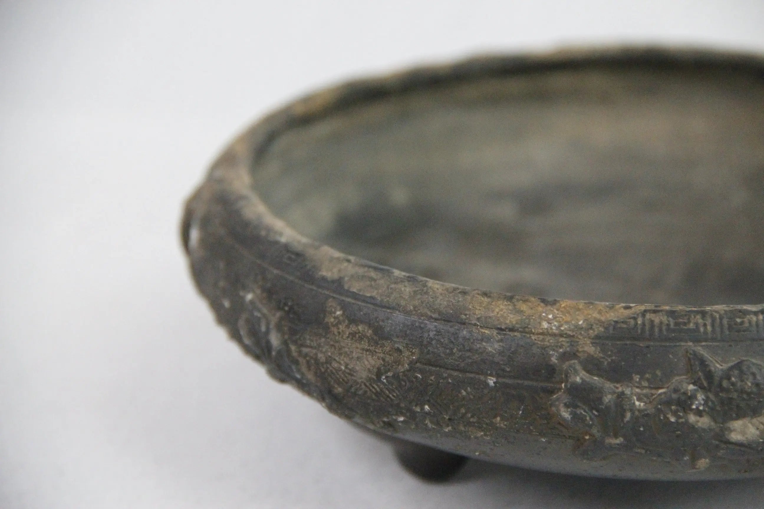 Antique Clay Pottery | 1800s Black Footed Earthenware Bowl Japan  Debra Hall Lifestyle