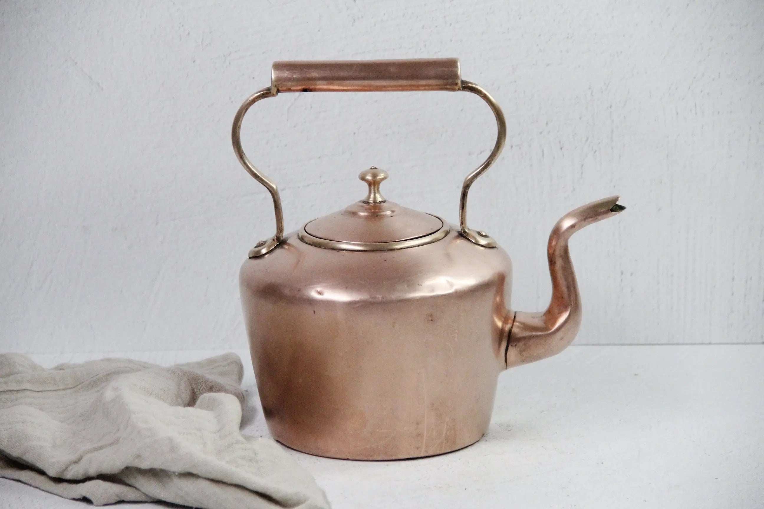 Antique Cooper Kettle | Large European-Kitchen Decor  Debra Hall Lifestyle