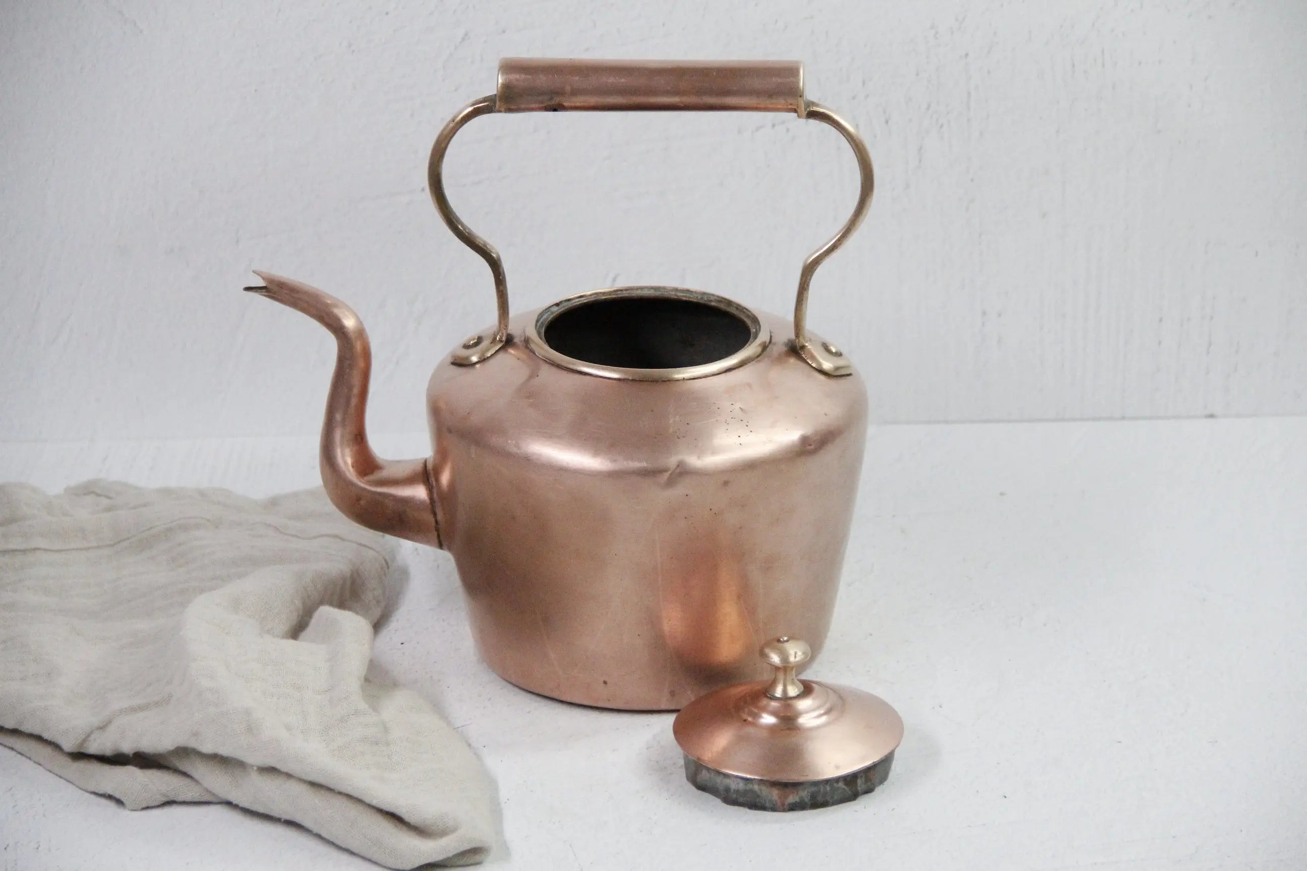 Antique Cooper Kettle | Large European-Kitchen Decor  Debra Hall Lifestyle