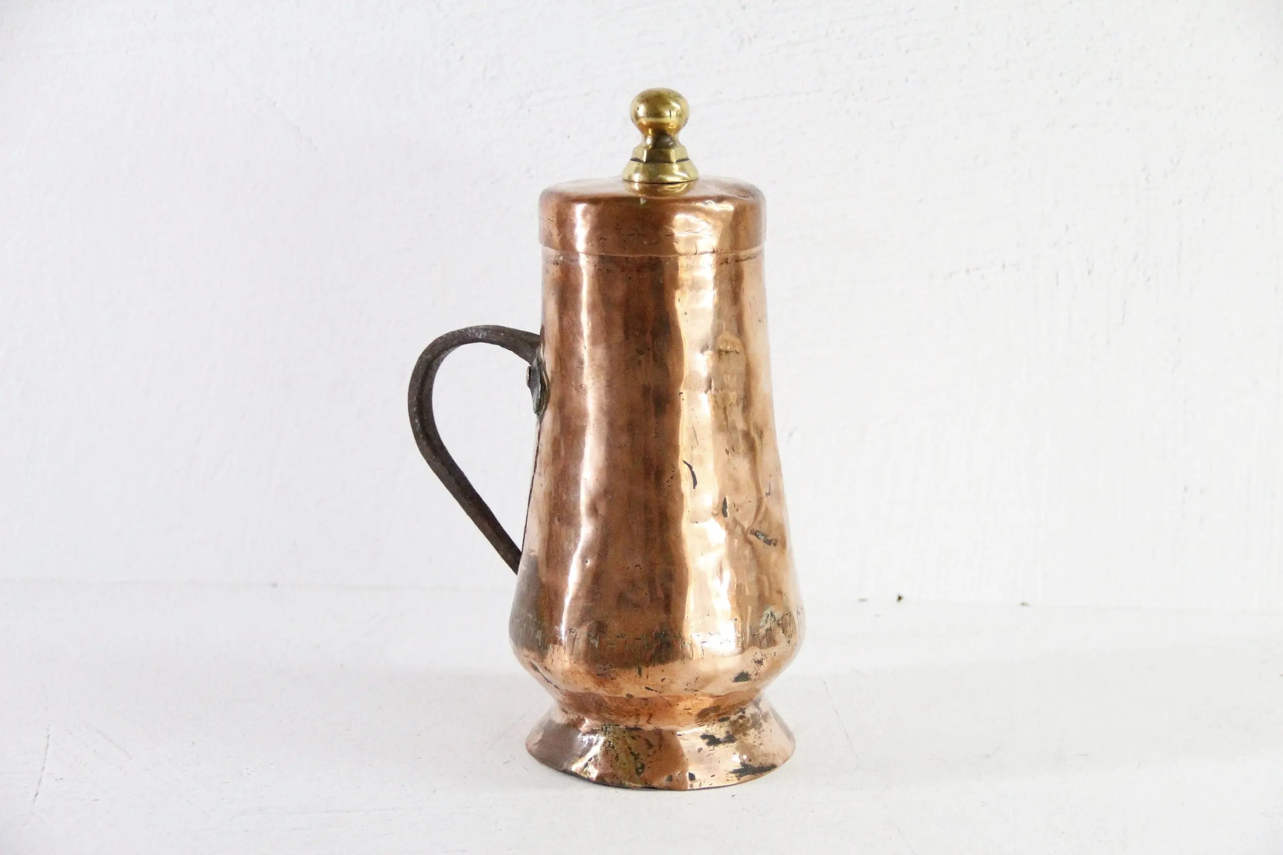 Antique Copper Coffee Pot | Handmade 19th C. French Kettle  Debra Hall Lifestyle