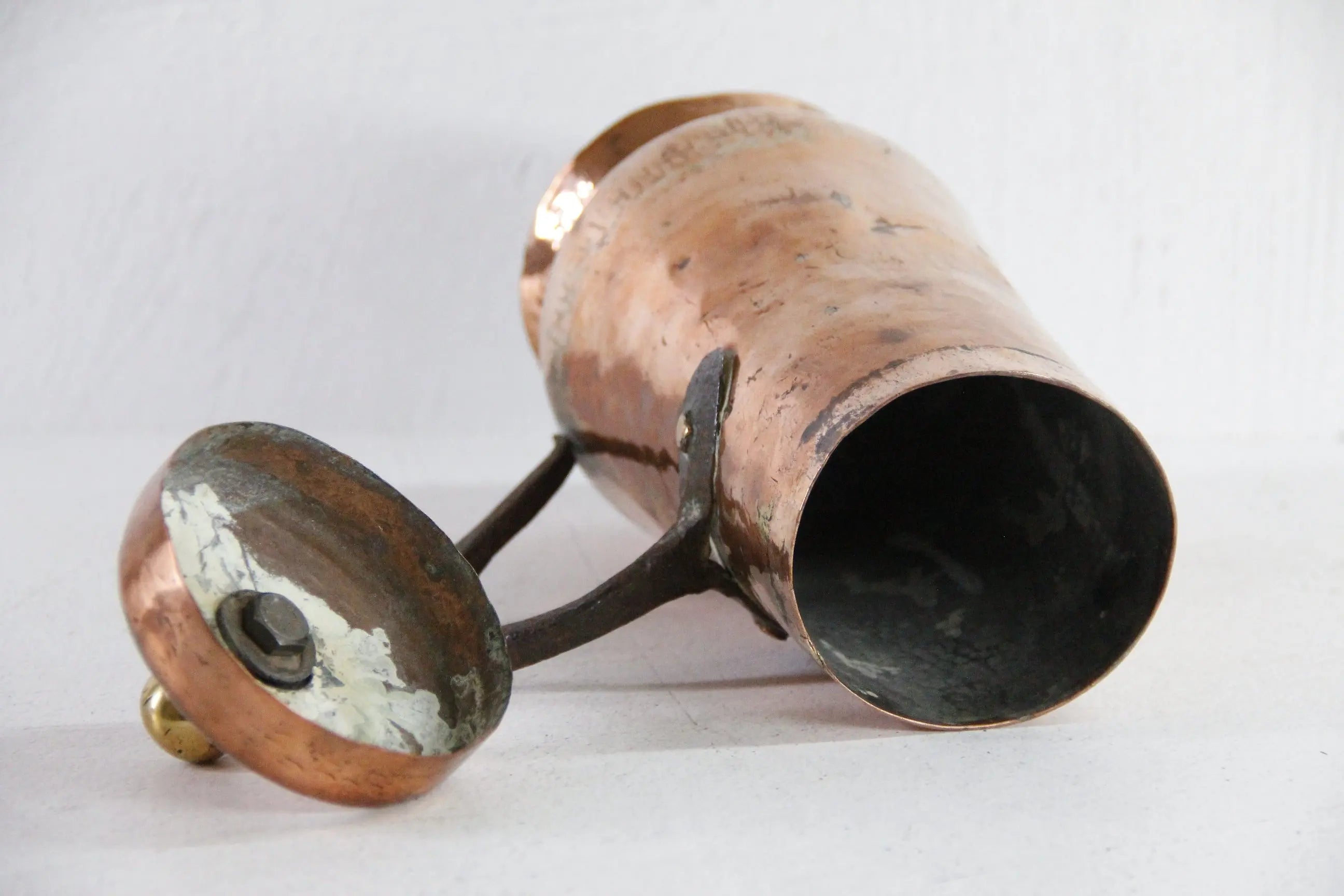 Antique Copper Coffee Pot | Handmade 19th C. French Kettle  Debra Hall Lifestyle