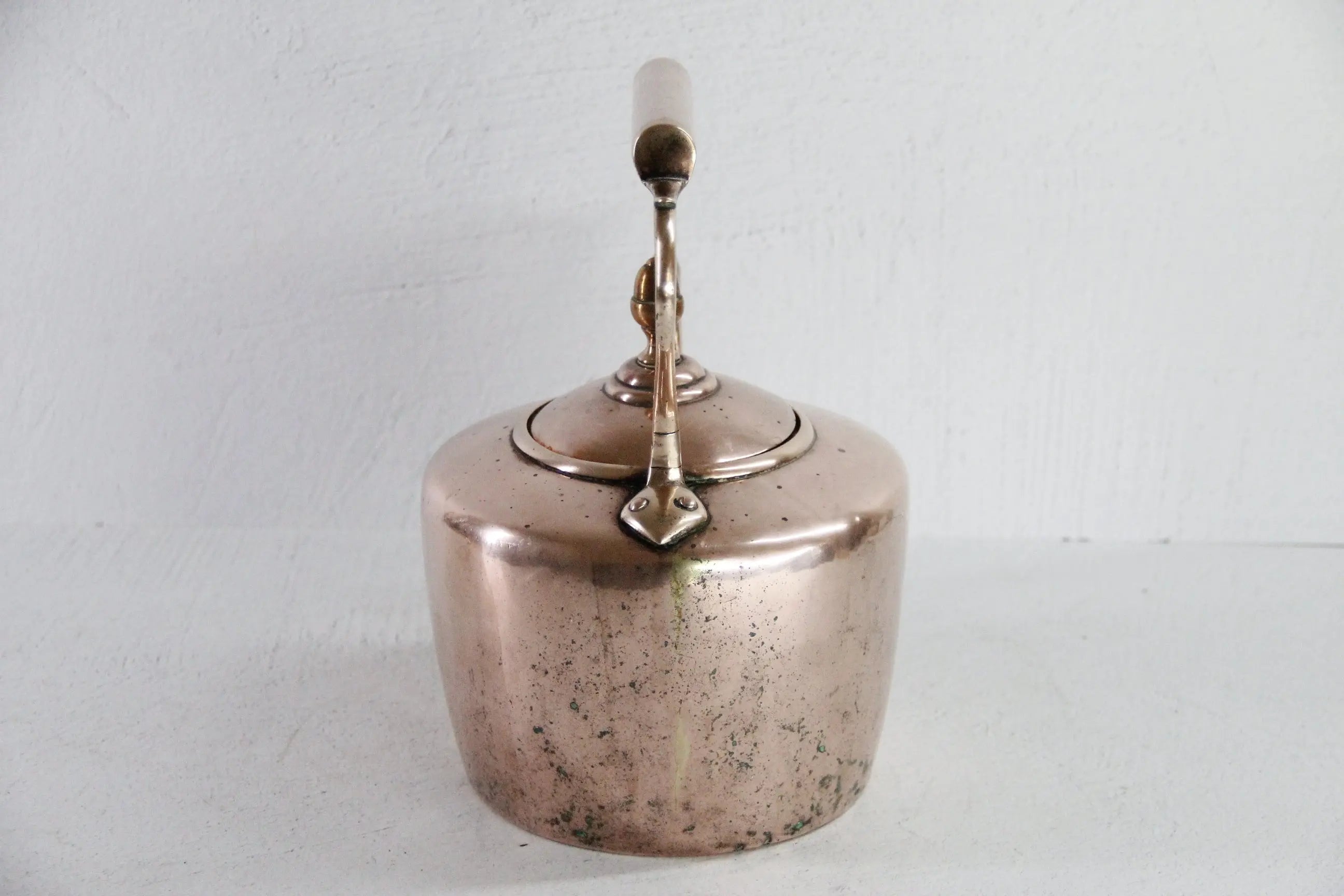 Antique Copper Kettle Georgian | 19th C. English Dovetailed  Debra Hall Lifestyle