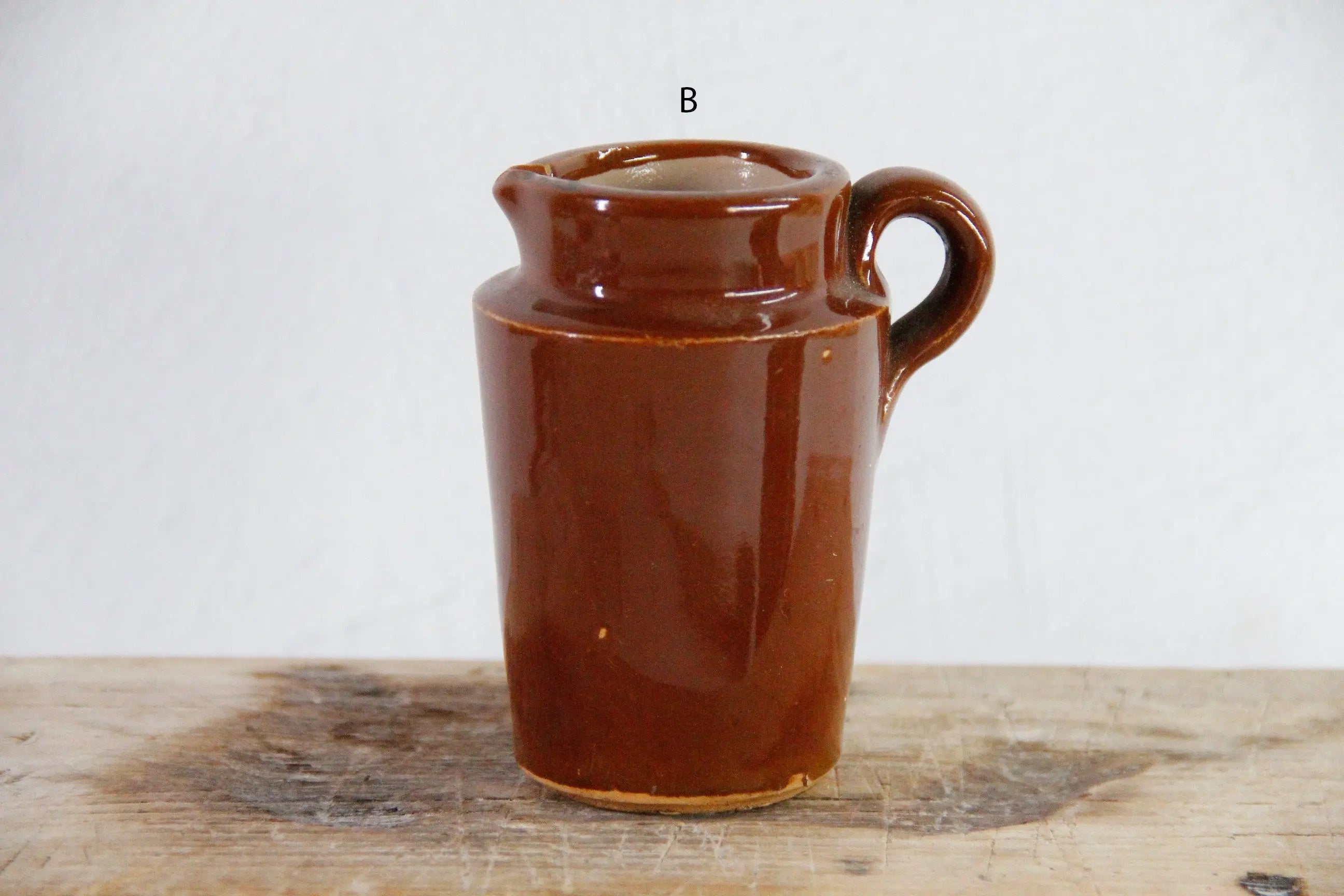 Antique Cream Pot | Assorted Stoneware Cream Pitcher  Debra Hall Lifestyle