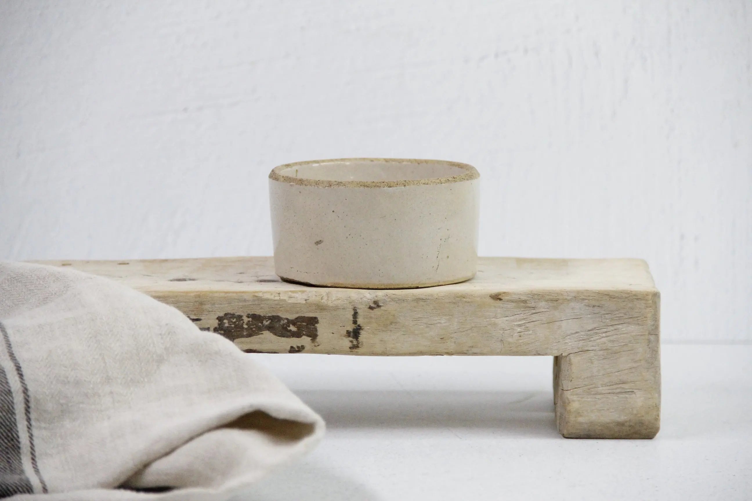 Antique Crock - Rustic Petite Egg Beater Jar In Beige – Debra Hall