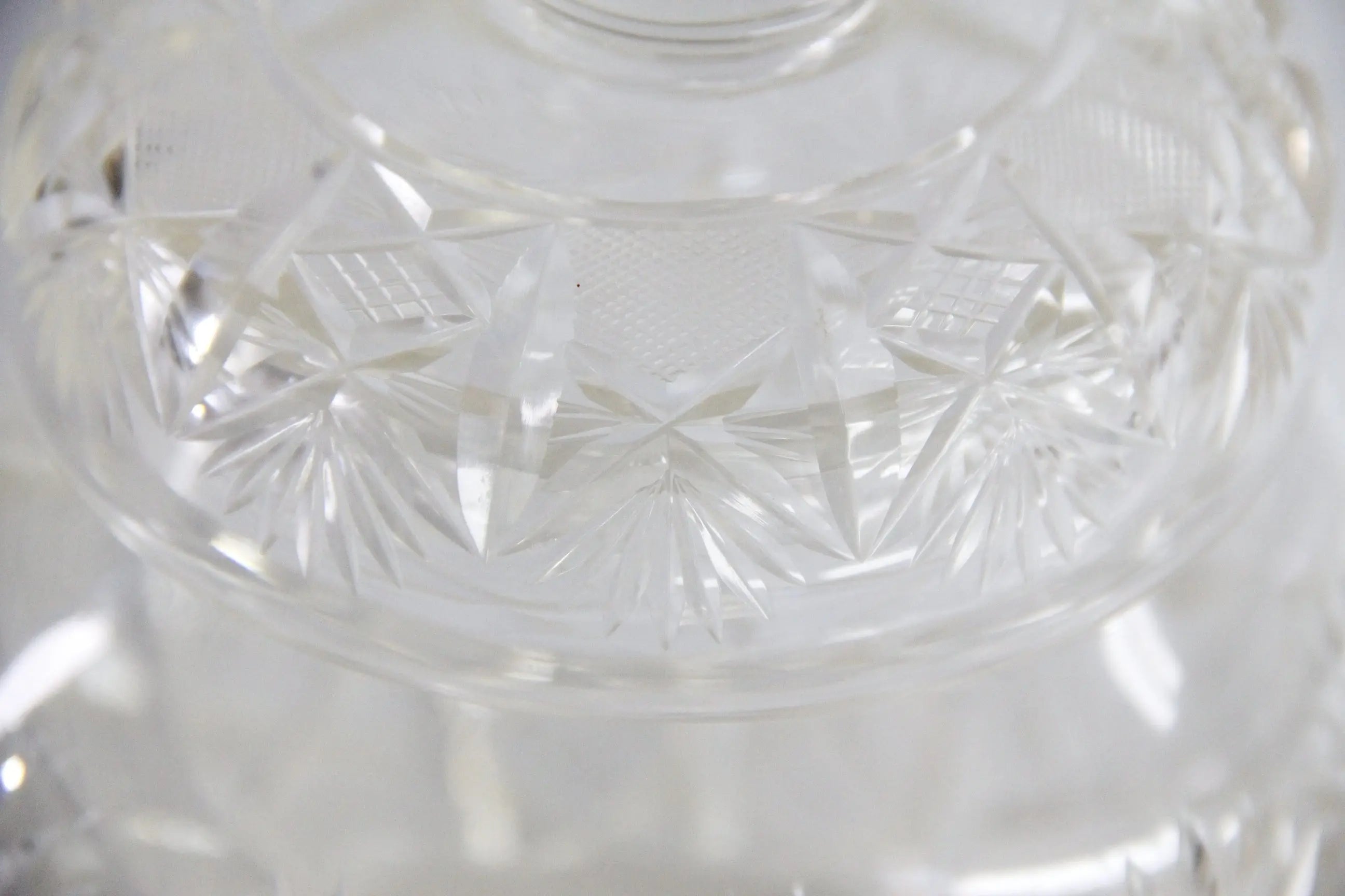 Antique Cut Crystal Biscuit Jar | Lidded Storage Vessel  Debra Hall Lifestyle
