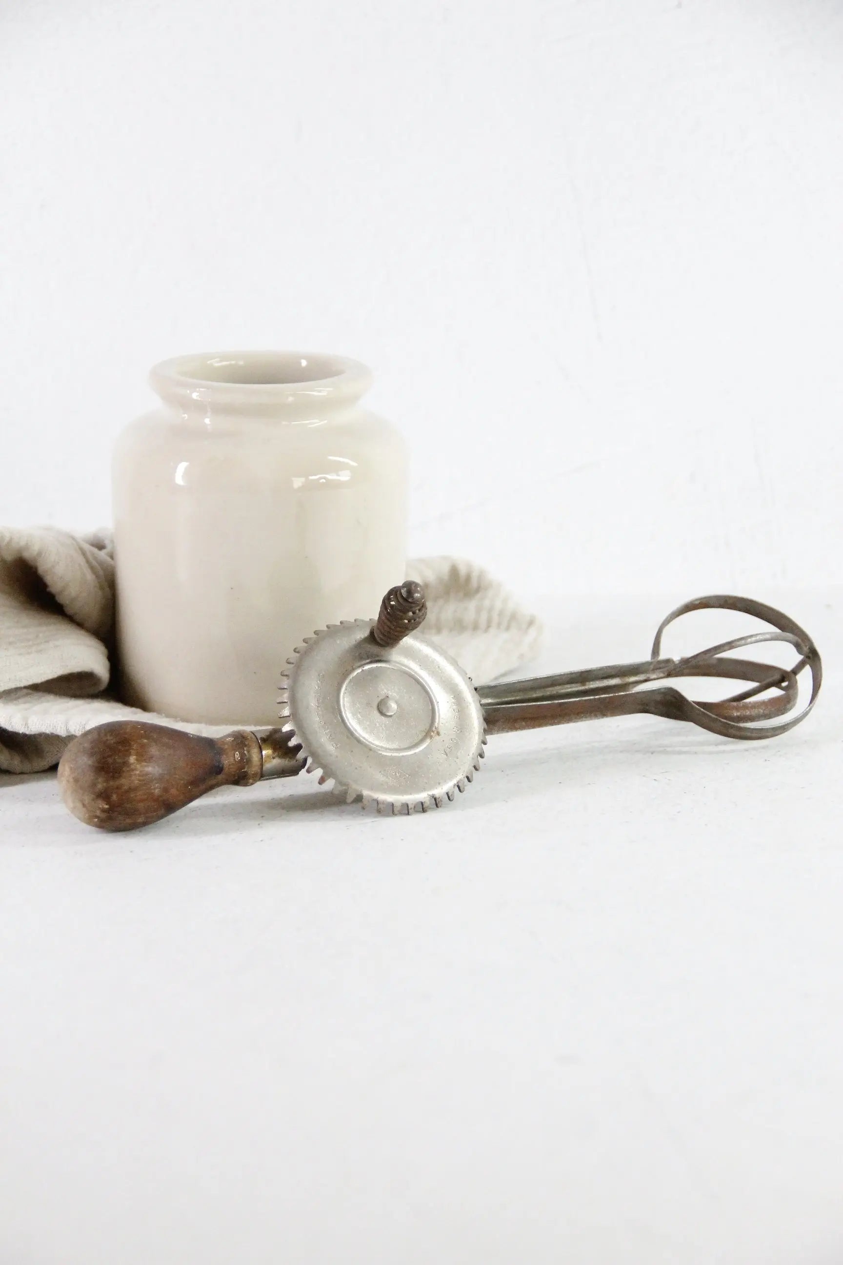 Antique Egg Beater | Farmhouse Kitchen Hand Mixer  Debra Hall Lifestyle