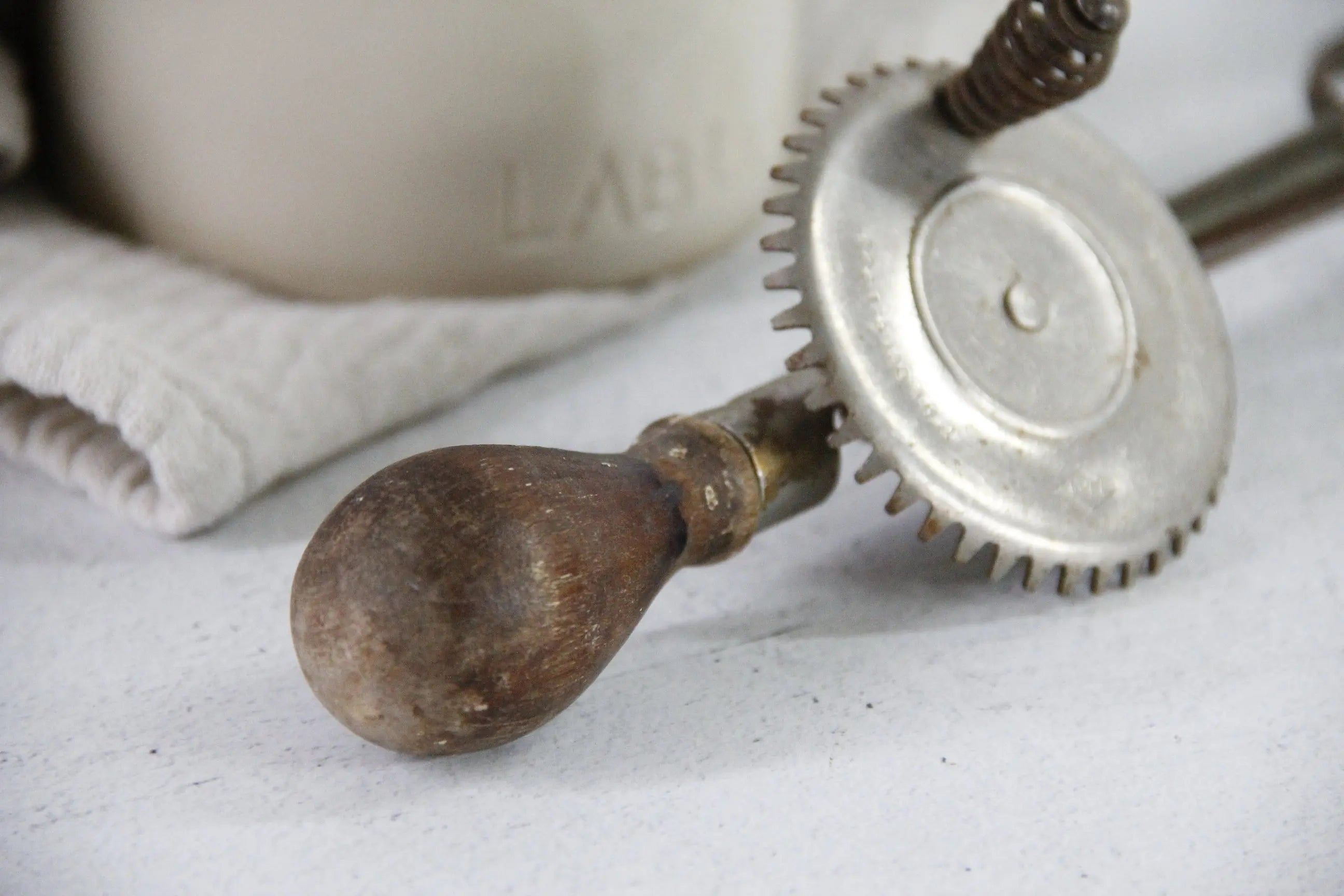 Antique Egg Beater | Farmhouse Kitchen Hand Mixer  Debra Hall Lifestyle