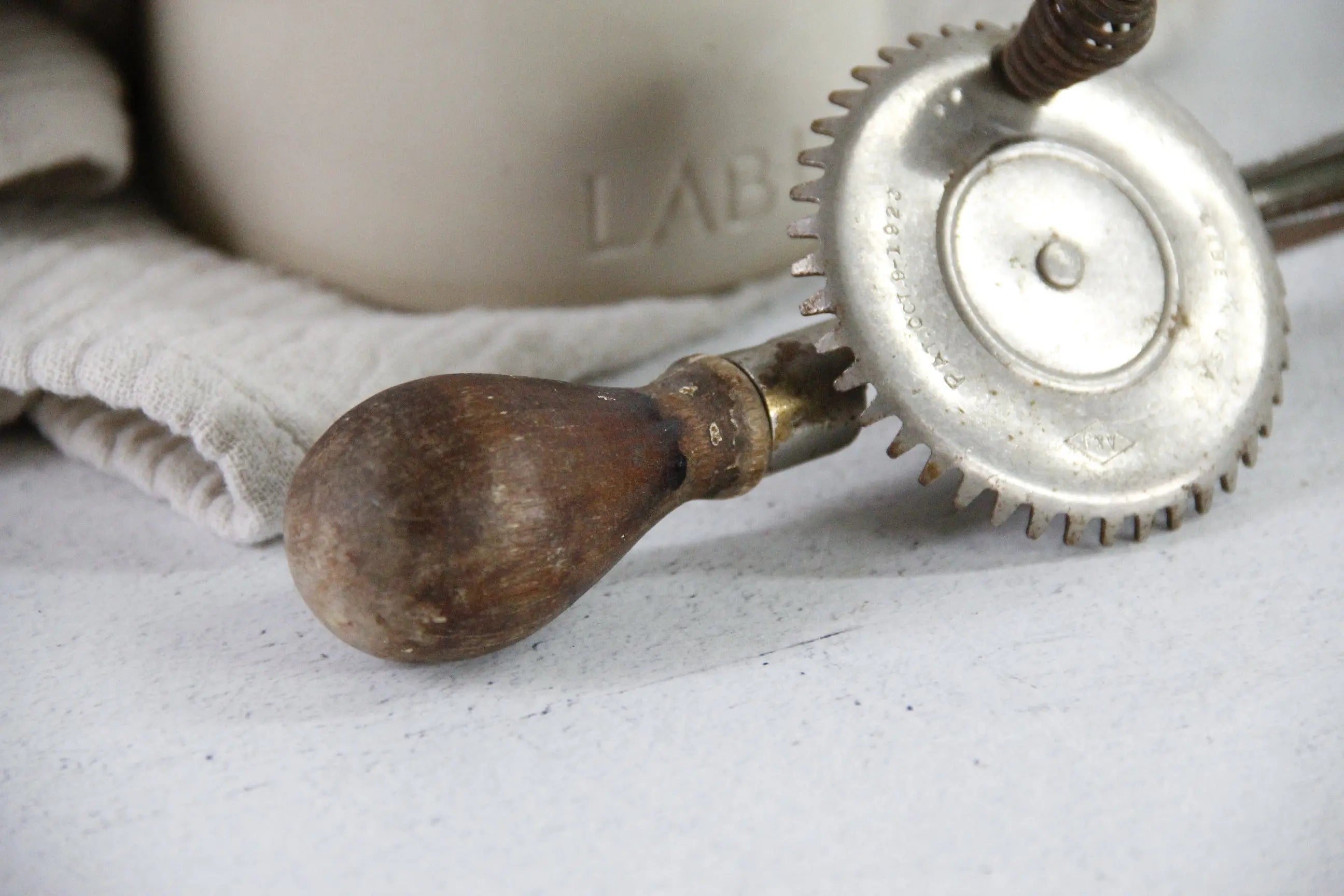 Antique Egg Beater | Farmhouse Kitchen Hand Mixer  Debra Hall Lifestyle