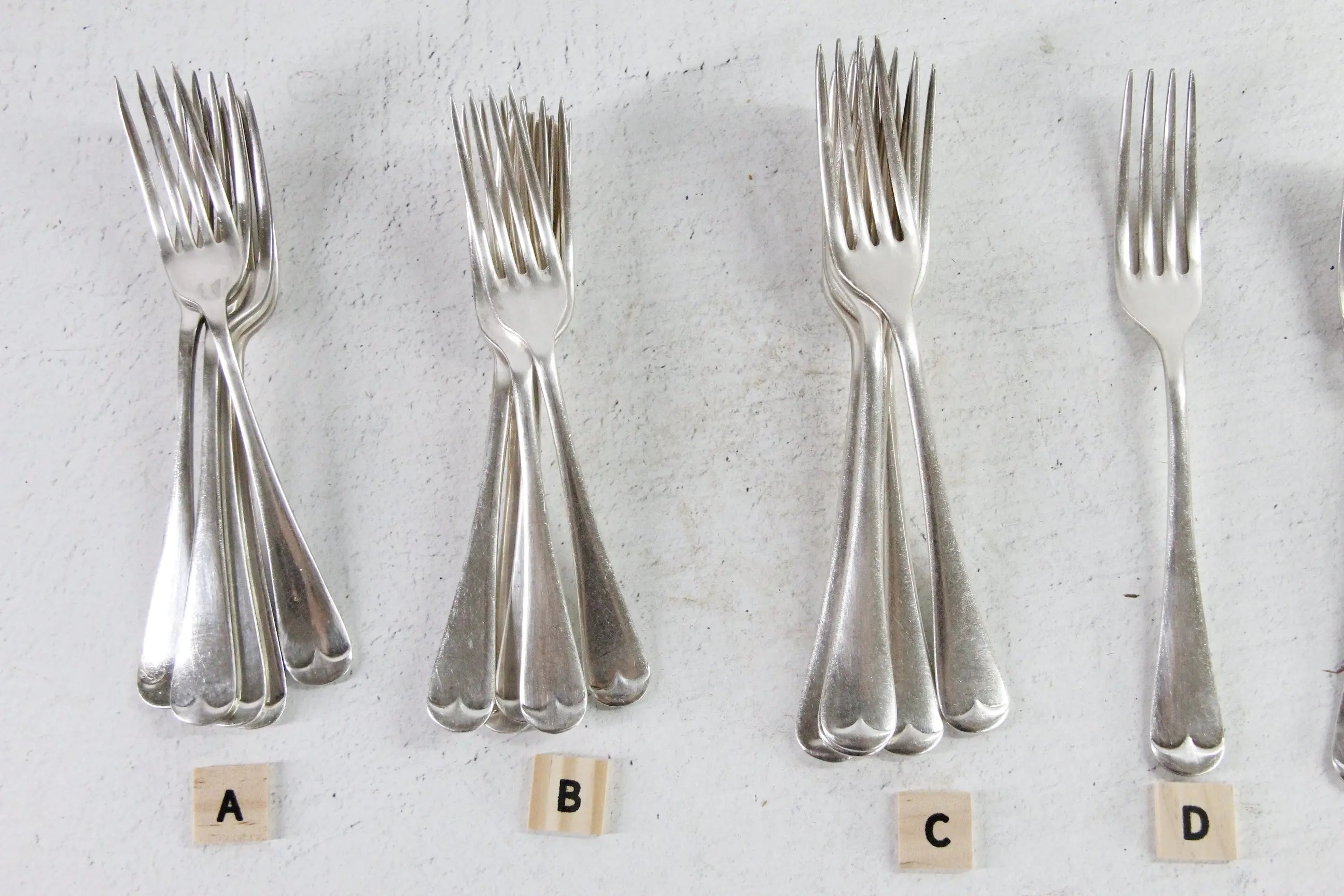 Antique English Flatware Forks Assorted Silverplate Makers