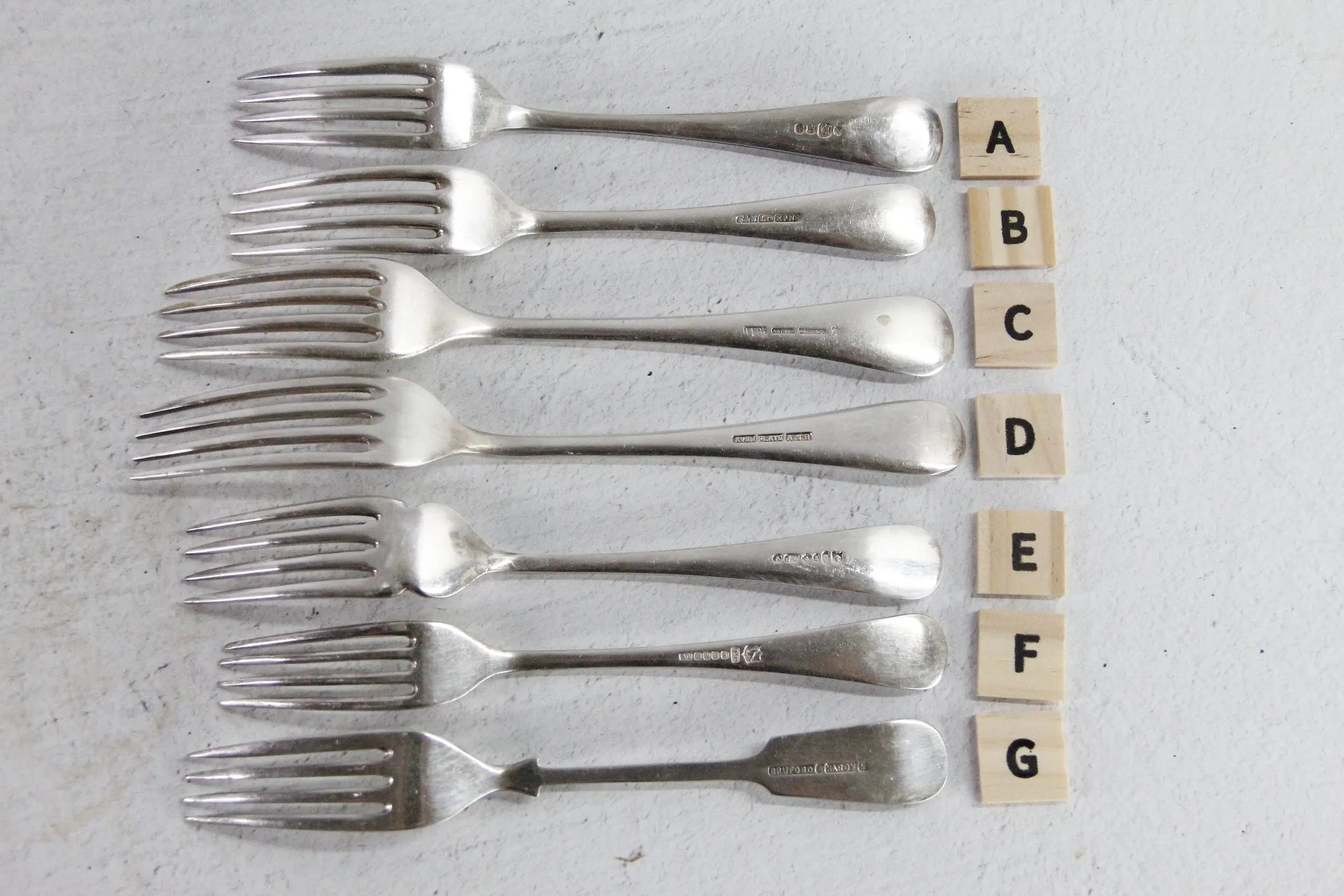 Antique English Flatware Forks Assorted Silverplate Makers