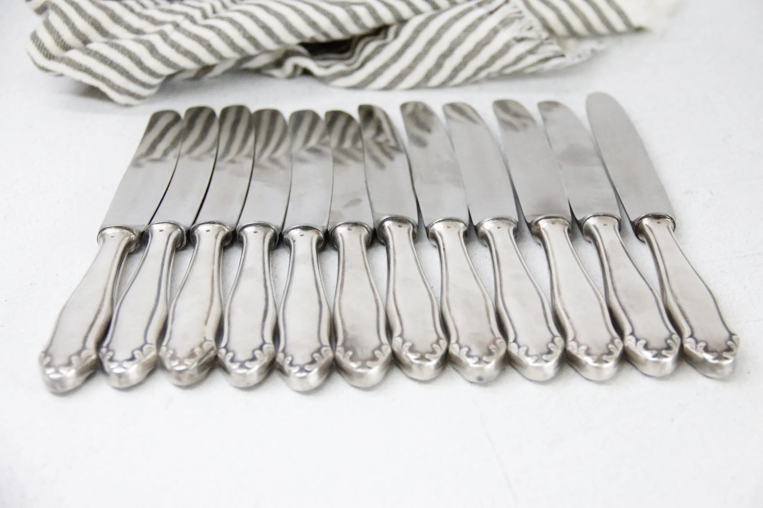 Antique Flatware Set | German Dinner Knives Set of 12  Debra Hall Lifestyle