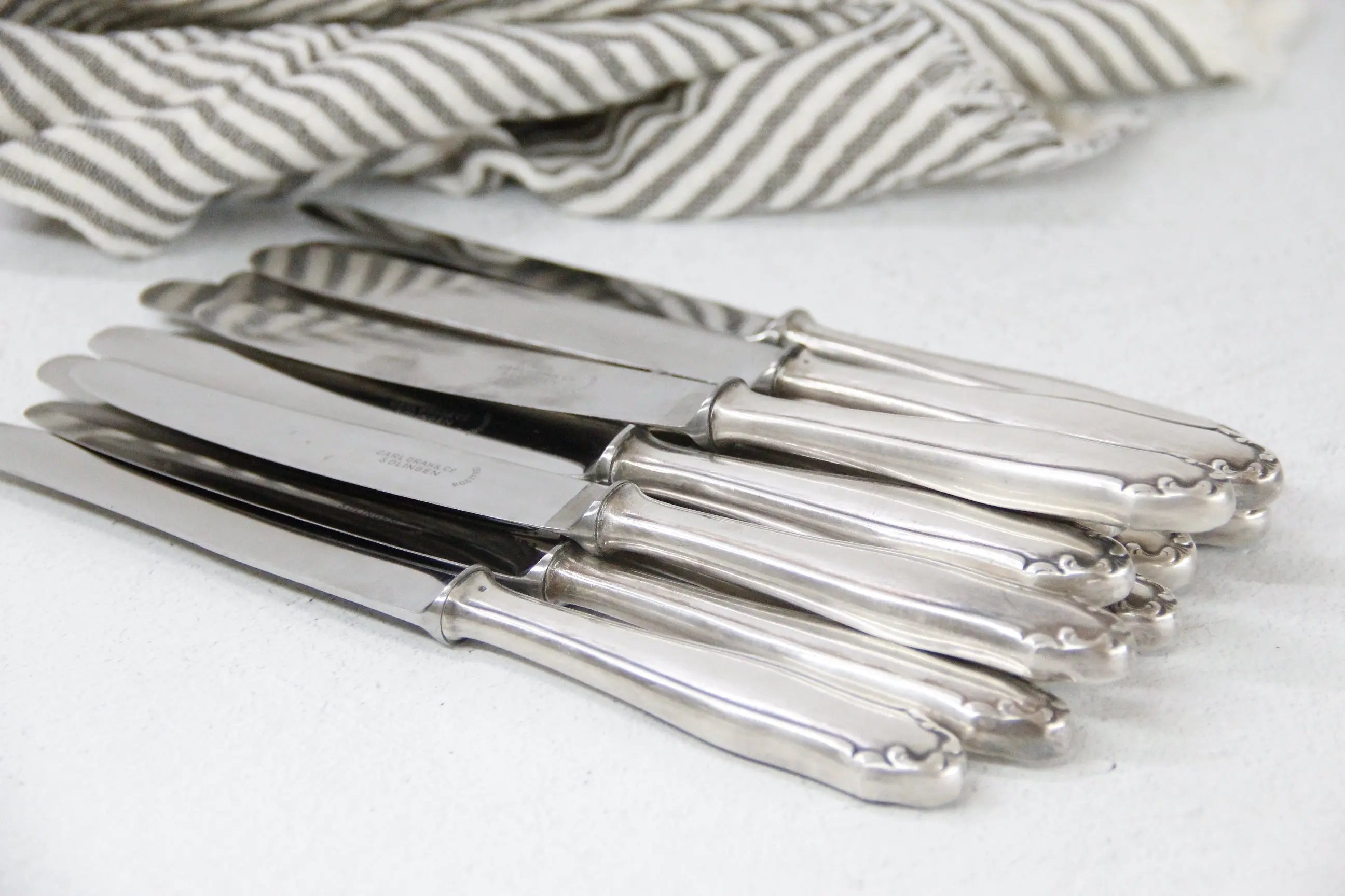 Antique Flatware Set | German Dinner Knives Set of 12  Debra Hall Lifestyle