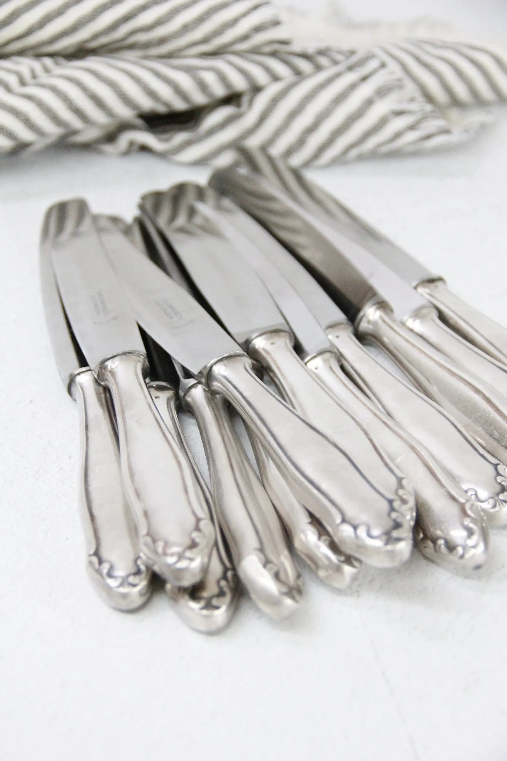 Antique Flatware Set | German Dinner Knives Set of 12  Debra Hall Lifestyle