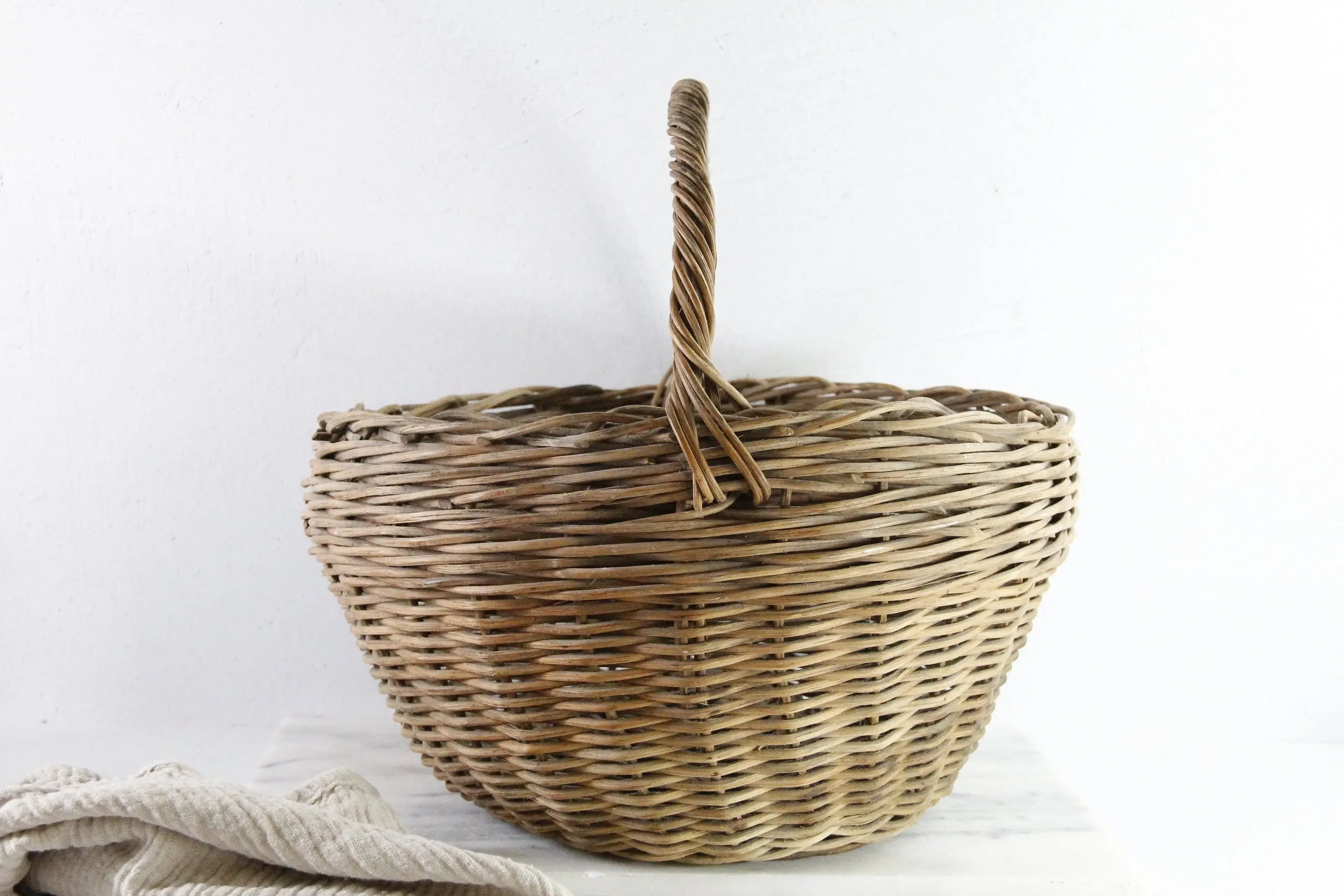 Antique French Basket | Primitive Picking Basket