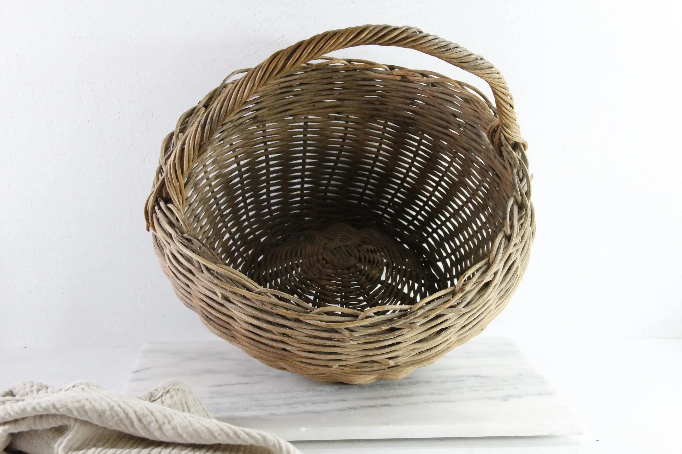 Antique French Basket | Primitive Picking Basket