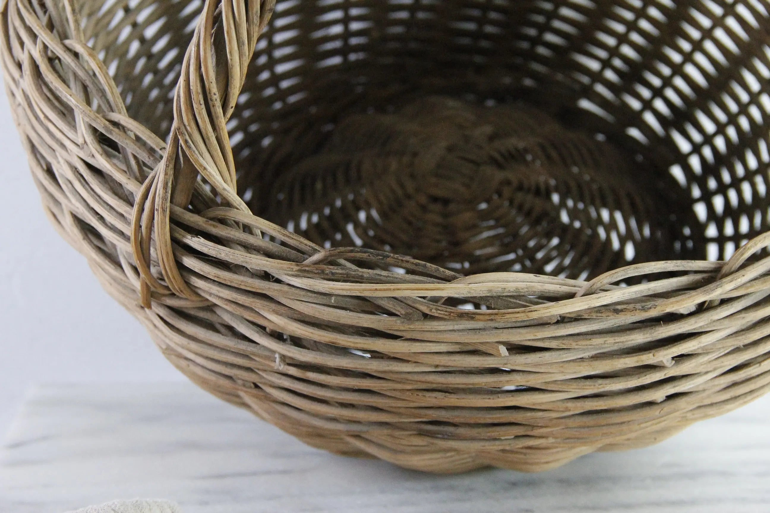 Antique French Basket | Primitive Picking Basket