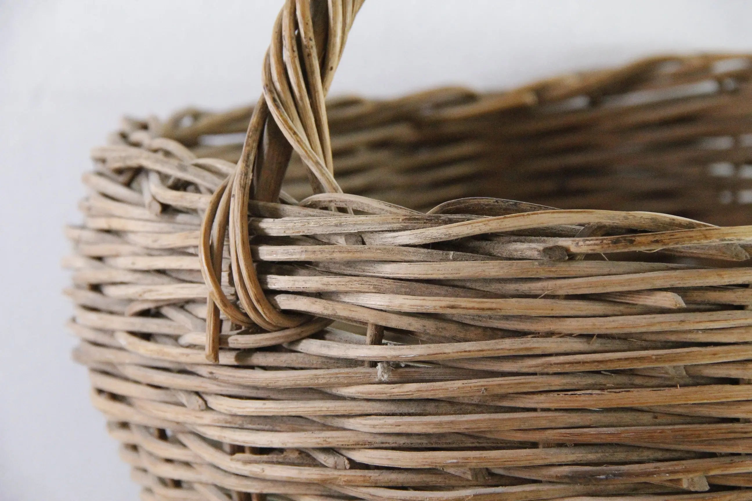 Antique French Basket | Primitive Picking Basket
