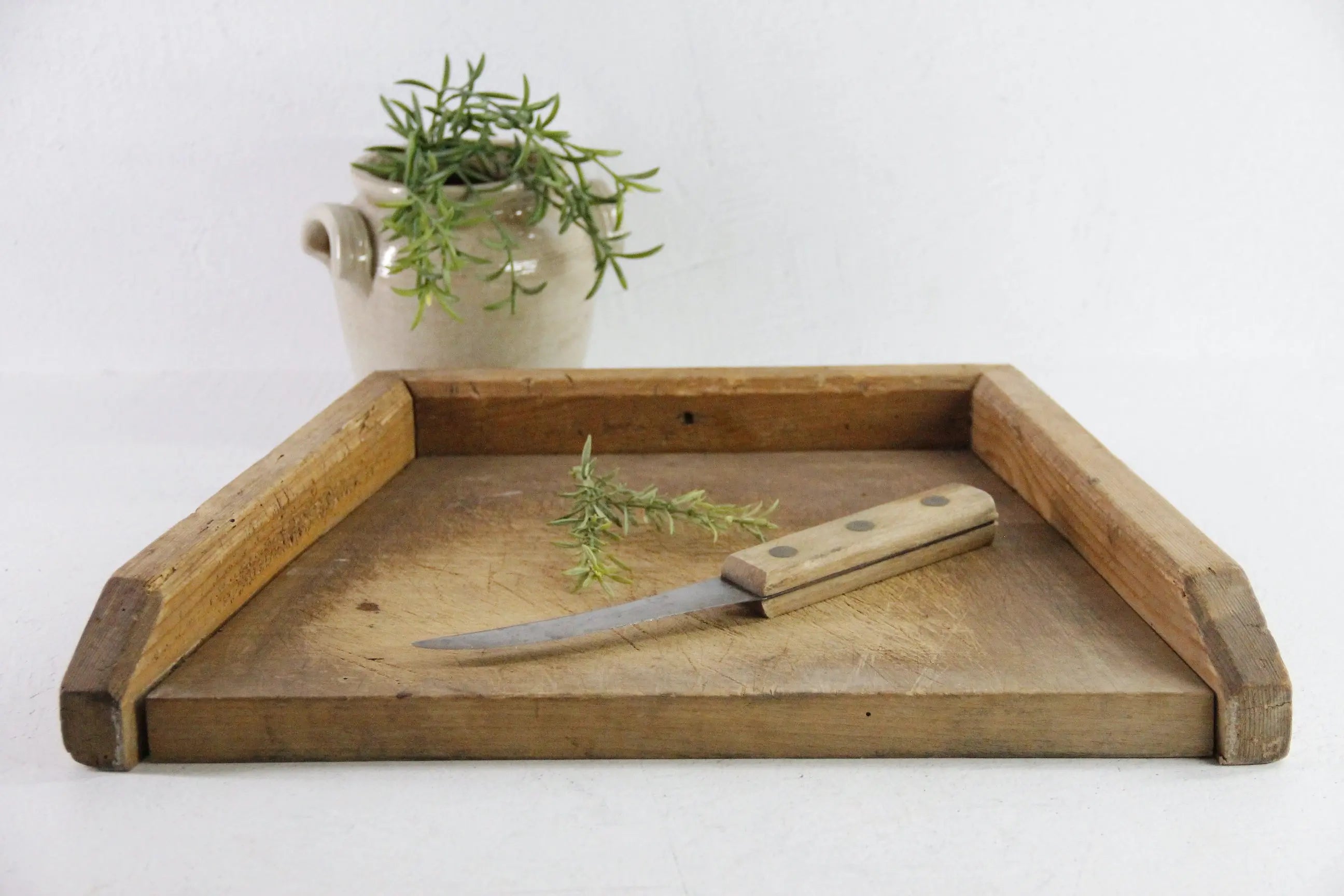 Antique French Chopping Board | Rustic Herbs Cutting Board  Debra Hall Lifestyle