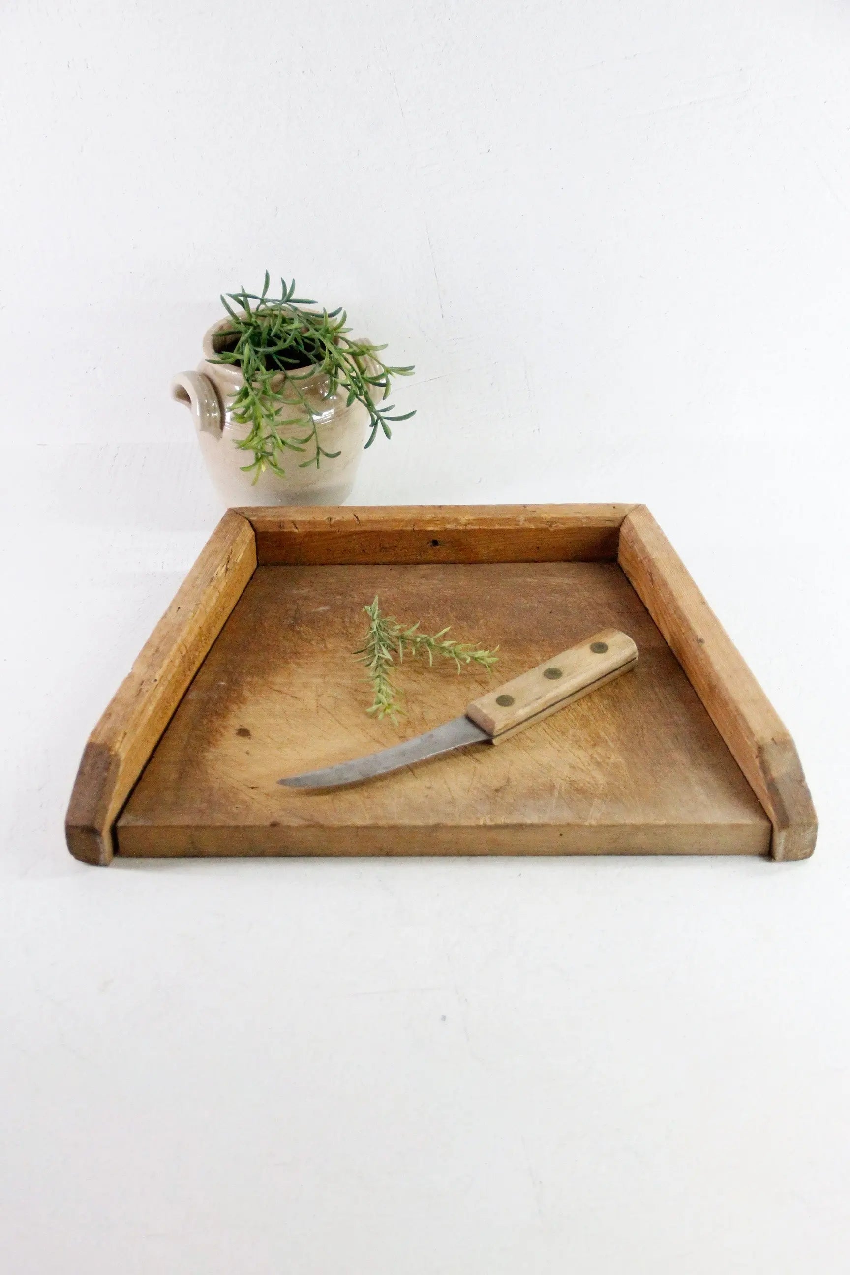 Antique French Chopping Board | Rustic Herbs Cutting Board  Debra Hall Lifestyle