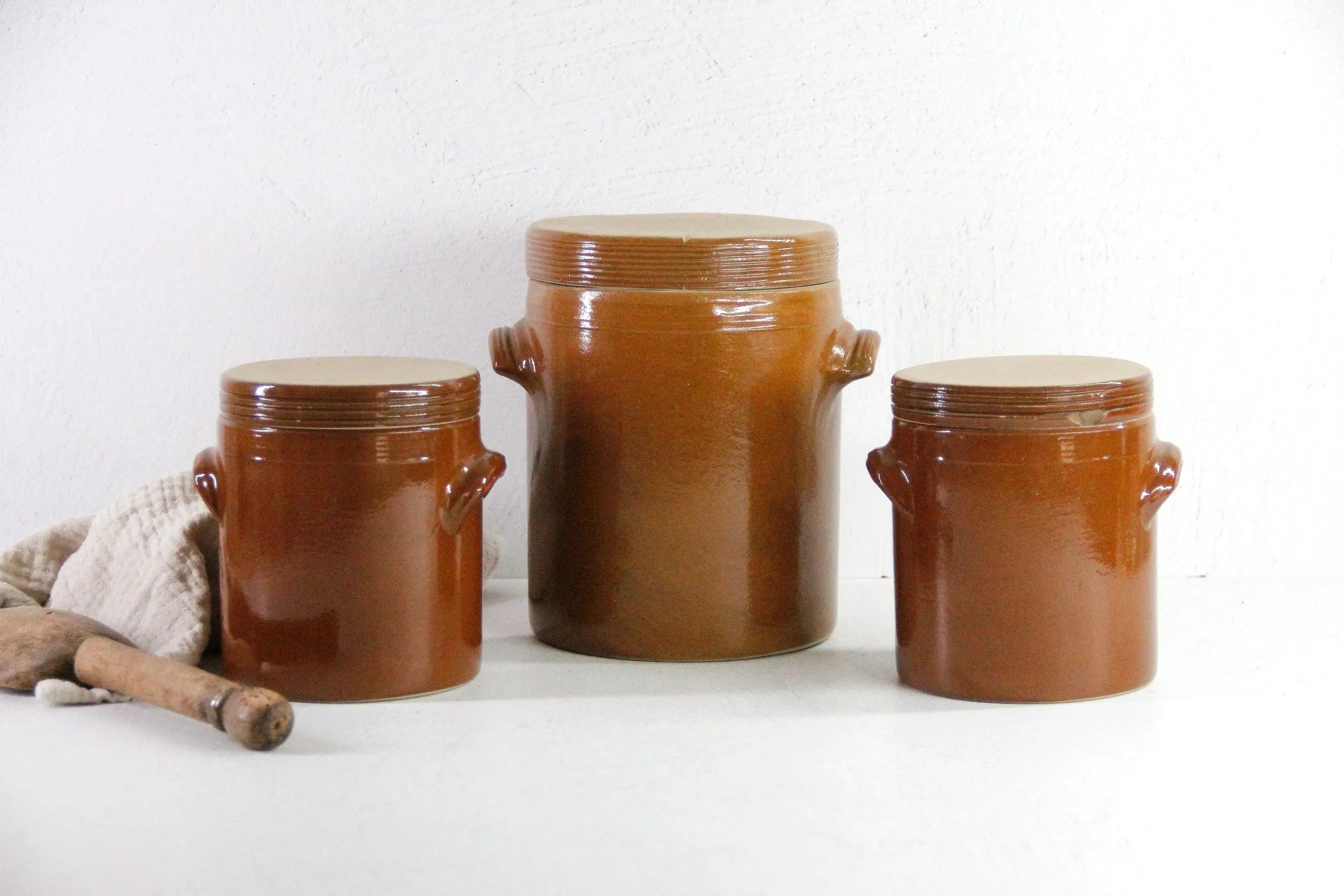 Antique French Confit Jar With Lid | Renault Stoneware Pot  Debra Hall Lifestyle