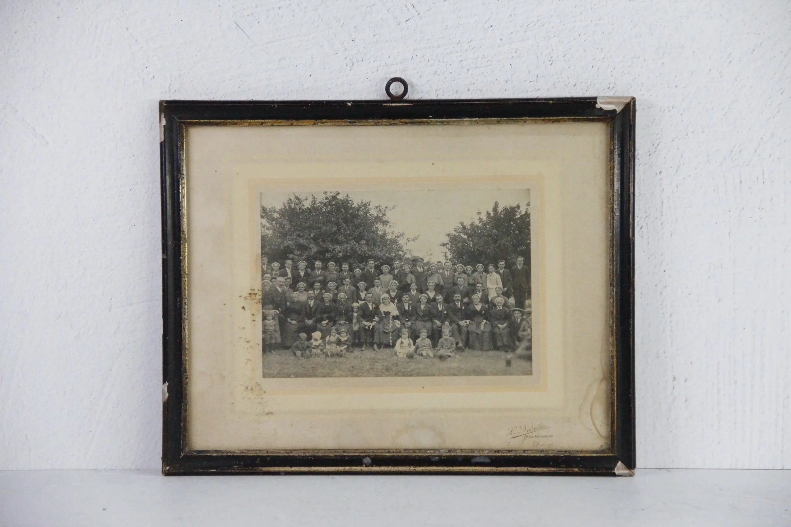 Antique French Family Portrait Framed | Photo Parisienne 1800s  Debra Hall Lifestyle