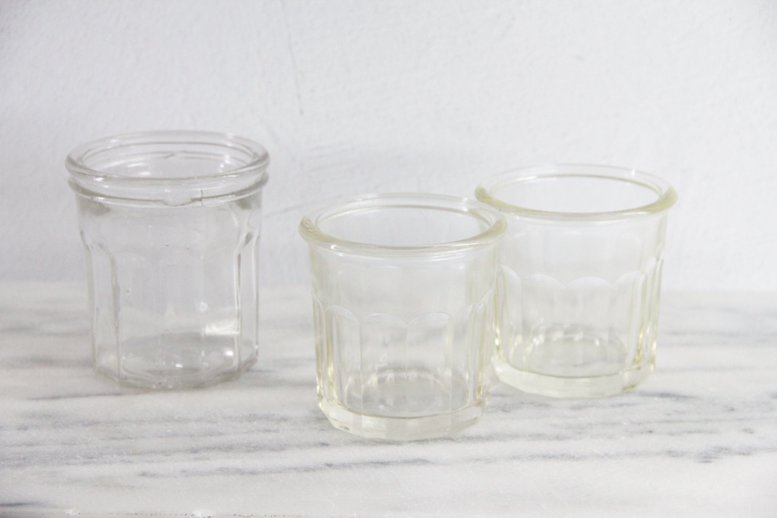 Antique French Jam Jar | Stamped Ribbed Glass Confiture  Debra Hall Lifestyle