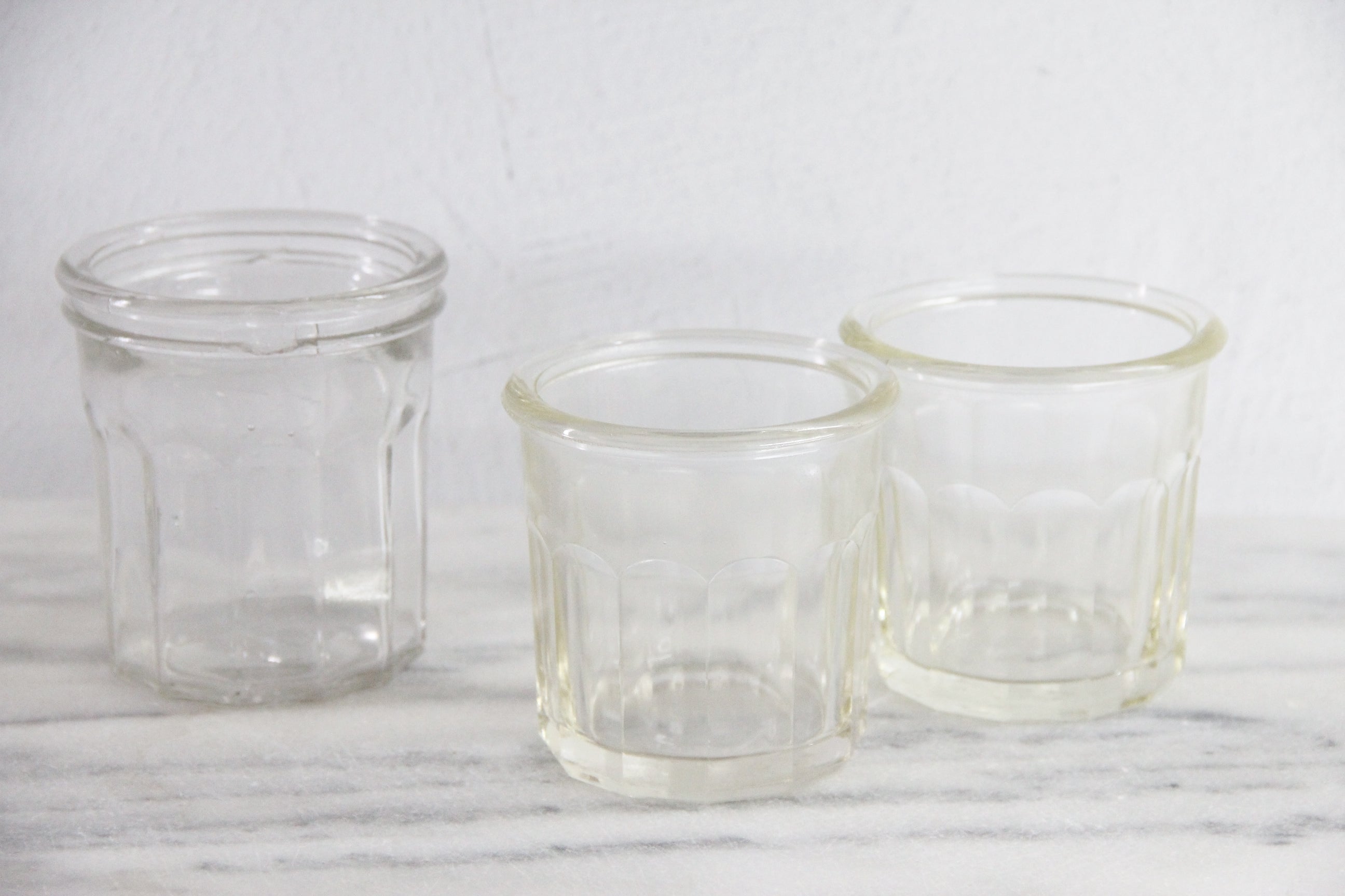 Antique French Jam Jar | Stamped Ribbed Glass Confiture  Debra Hall Lifestyle