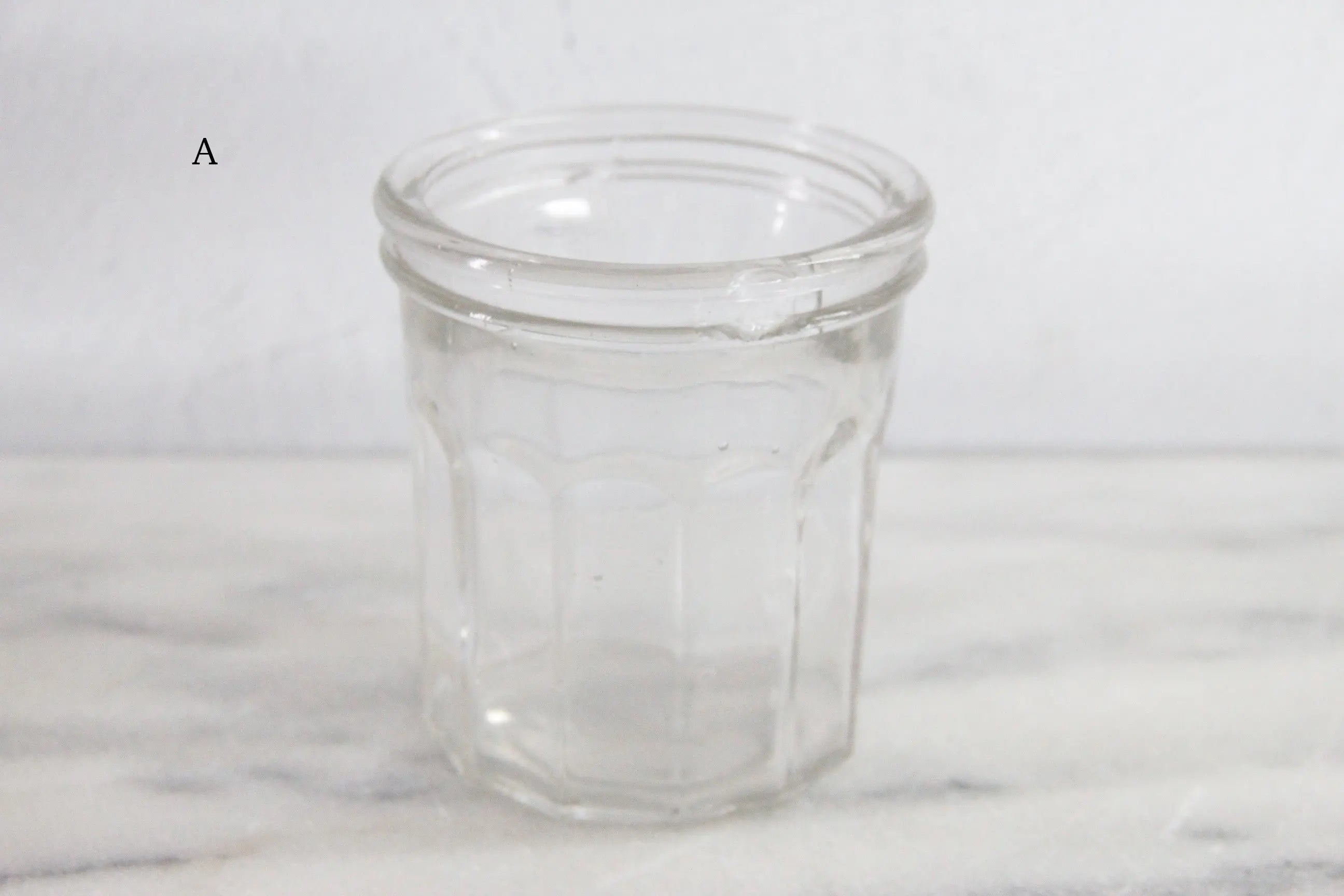 Antique French Jam Jar | Stamped Ribbed Glass Confiture  Debra Hall Lifestyle
