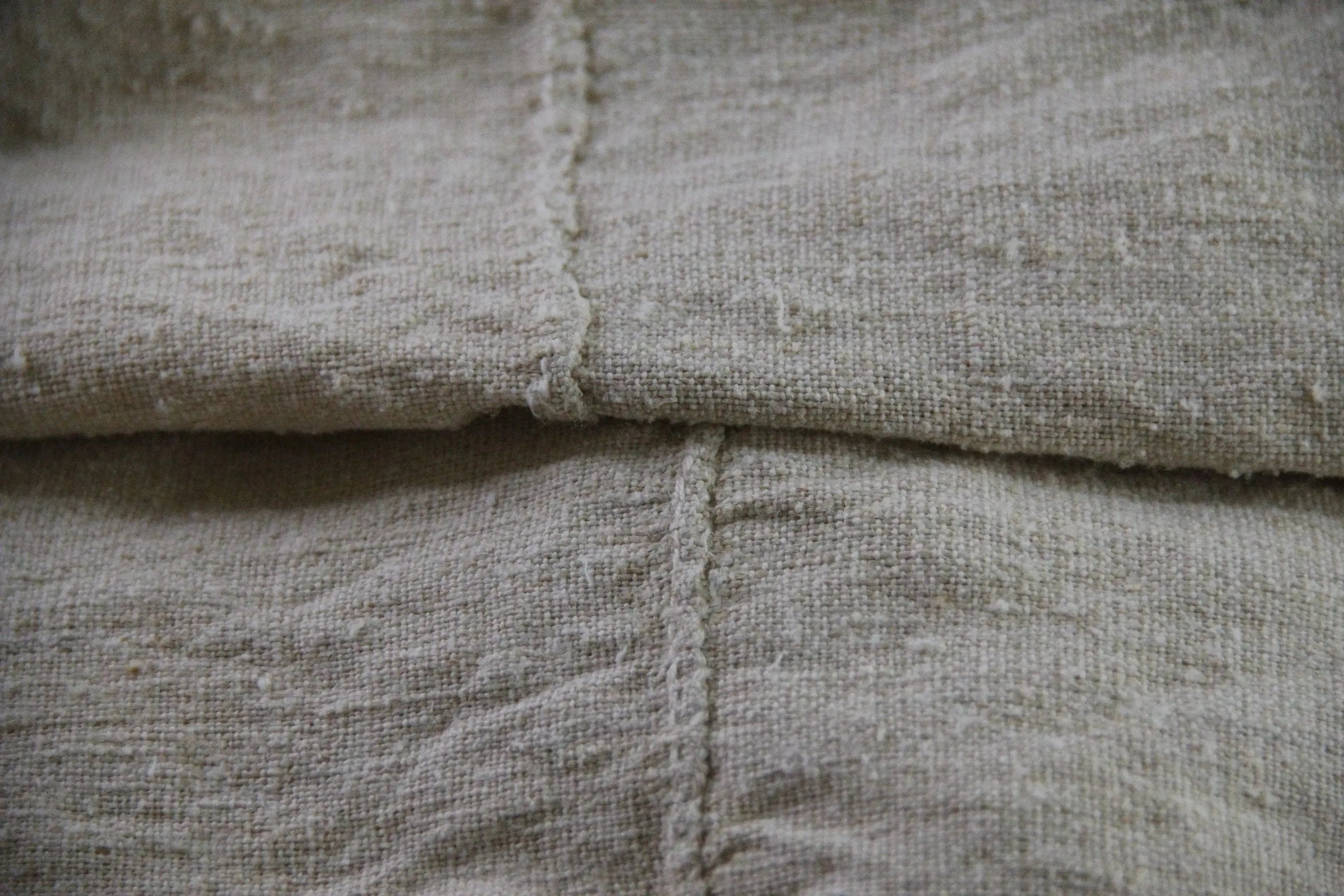 Antique French Linen Sheet | 19th Century Homespun Flax Textile  Debra Hall Lifestyle