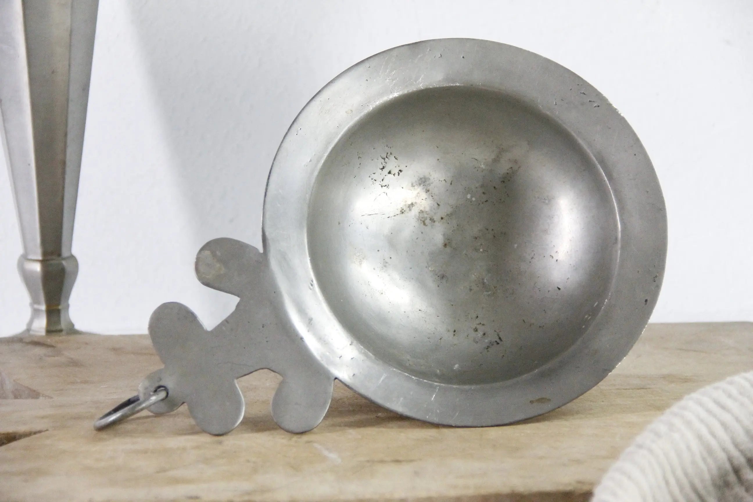 Antique French Pewter Scoop Porringer With Hang Ring | Stamped  Debra Hall Lifestyle