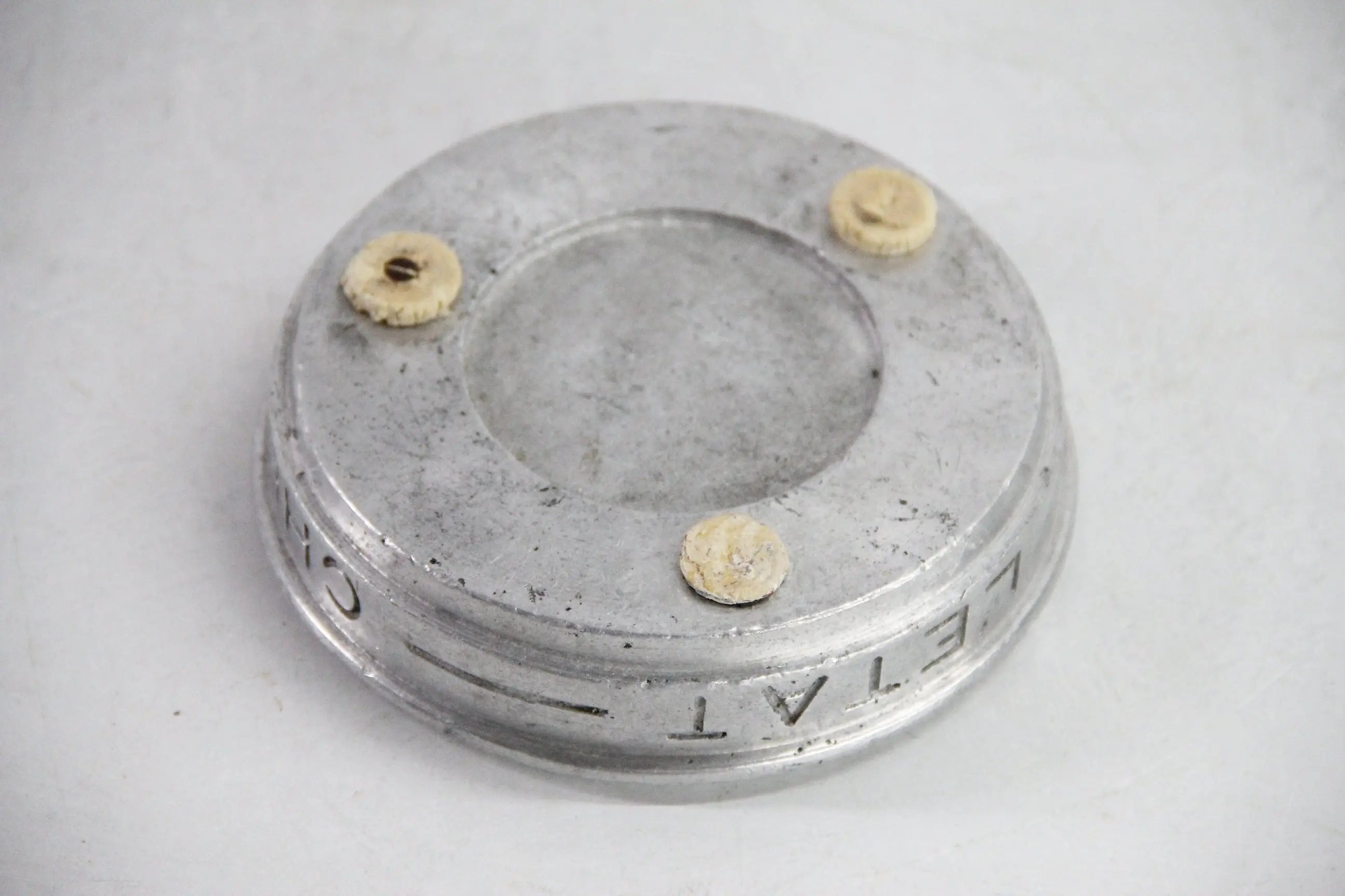 Antique French Pewter Wine Coaster | Chemins De Fer  Debra Hall Lifestyle