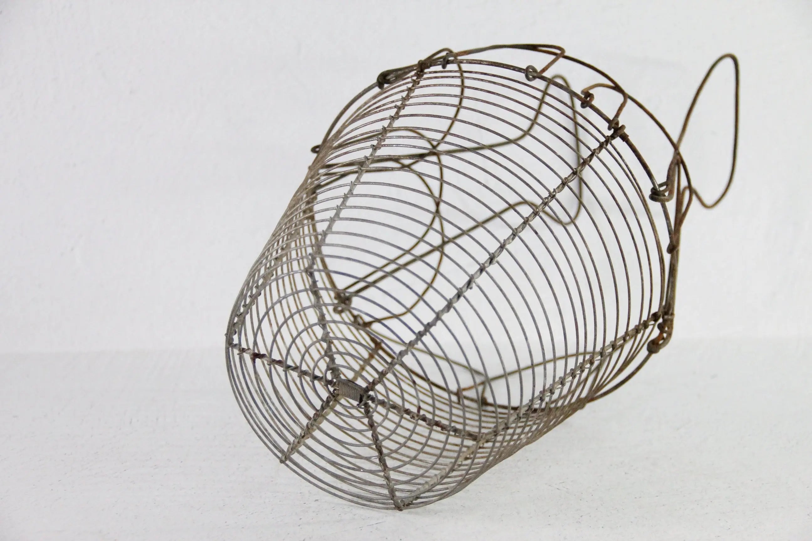 Antique French Wire Egg Basket | Collapsable with Handle  Debra Hall Lifestyle