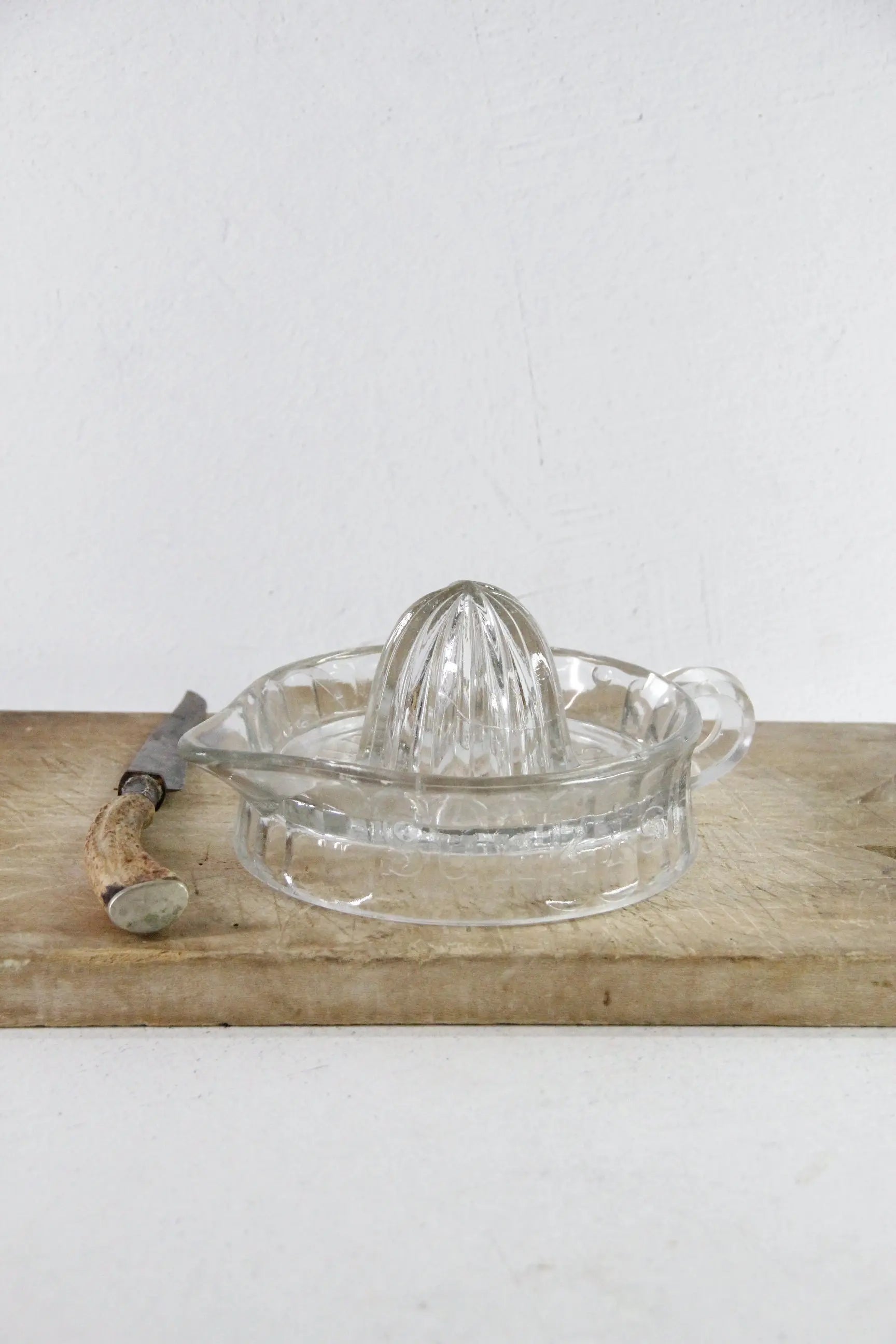 Antique Glass Juicer Sunkist Clear Hand Reamer| Large