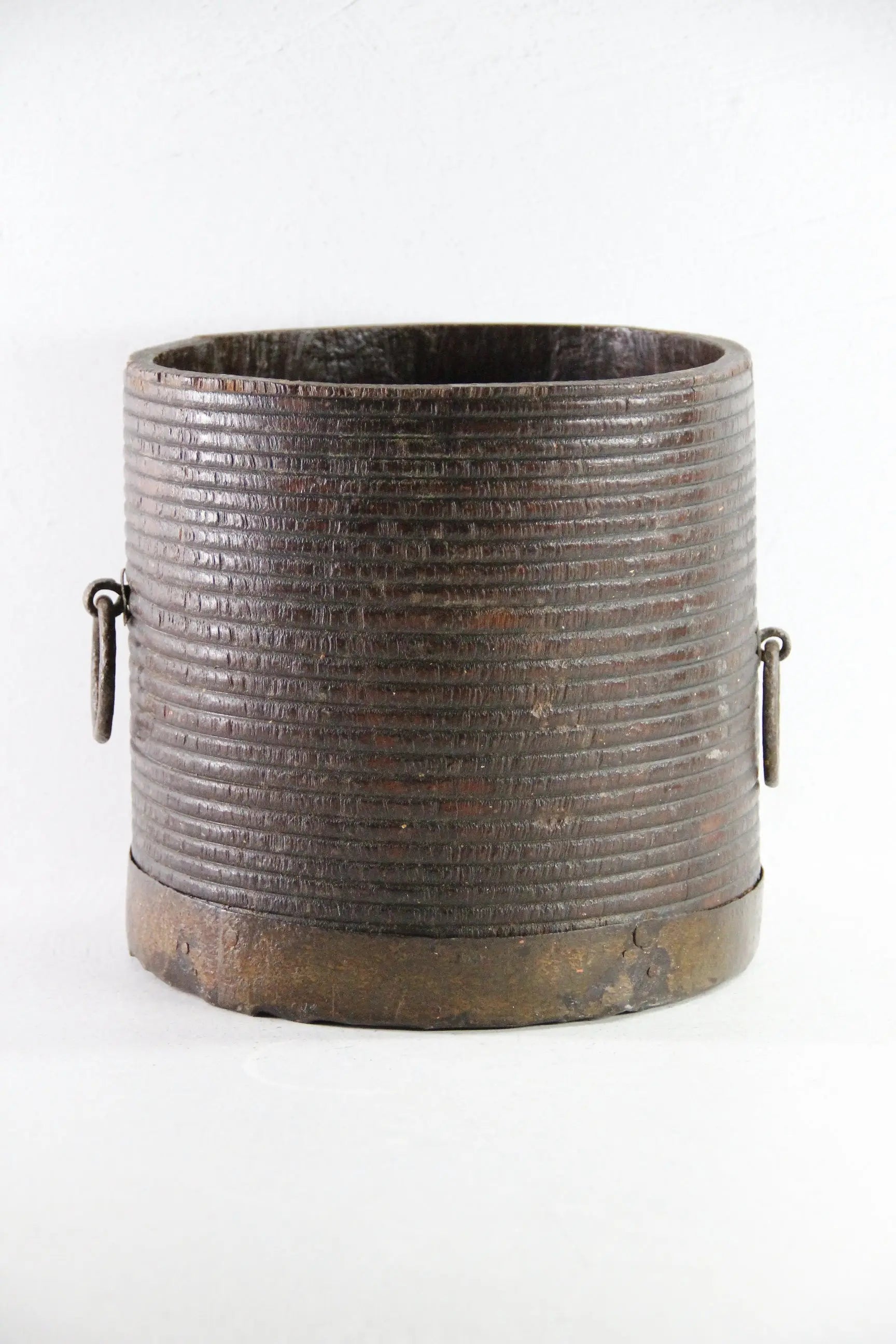 Antique Grain Bucket | 19th Century Metal Clad Measure  Debra Hall Lifestyle