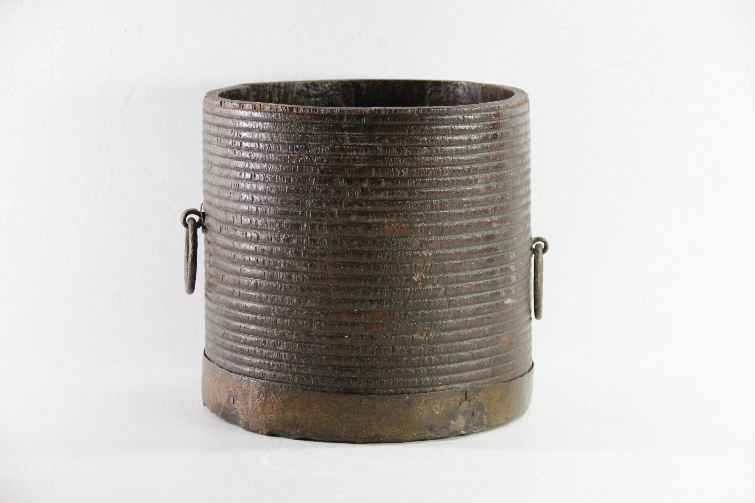Antique Grain Bucket | 19th Century Metal Clad Measure  Debra Hall Lifestyle