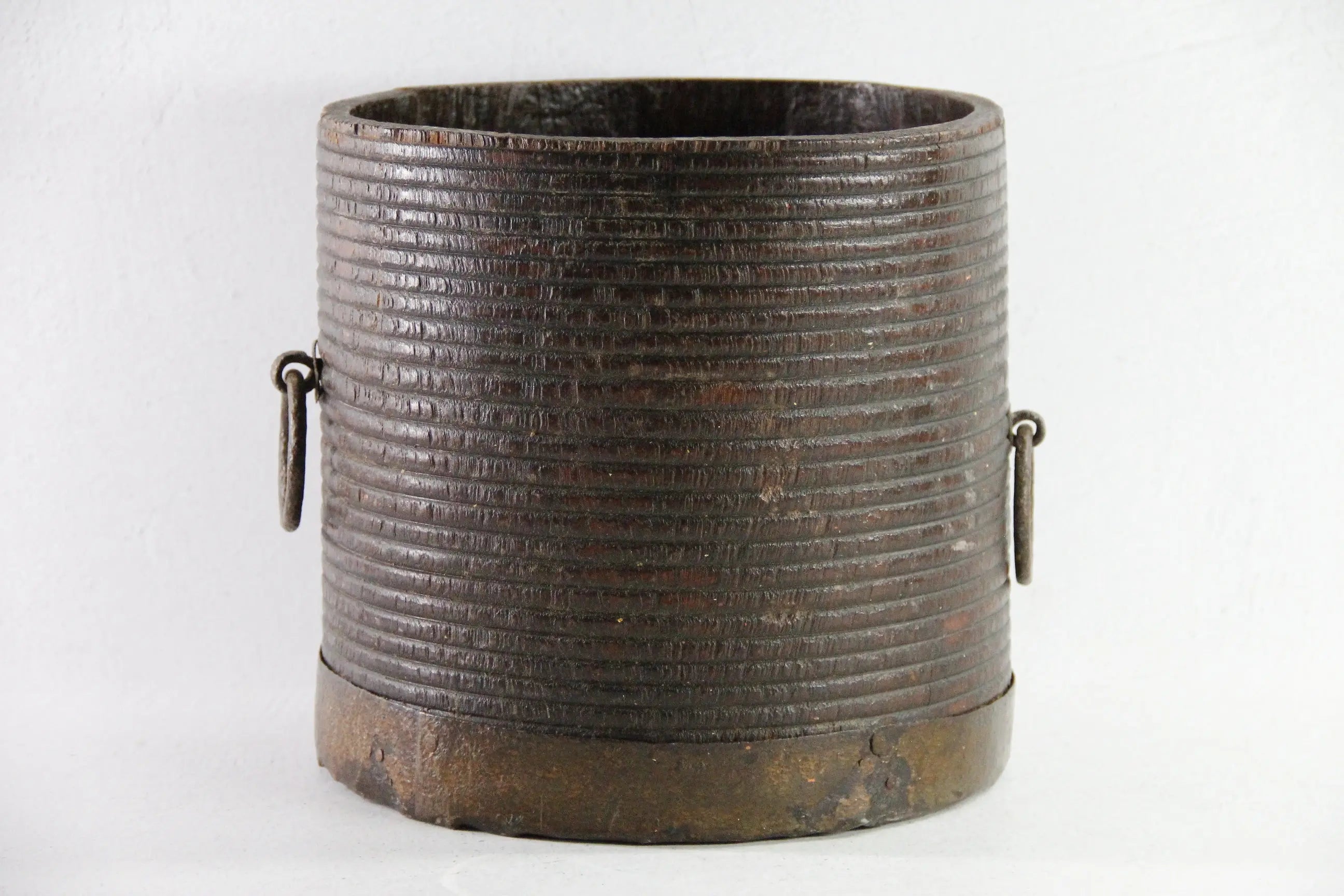 Antique Grain Bucket | 19th Century Metal Clad Measure  Debra Hall Lifestyle