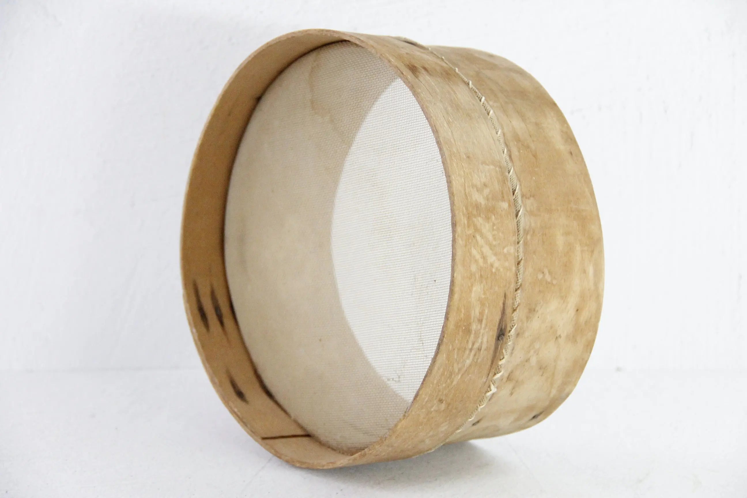 Antique Grain Sifter | Bentwood Flour Sieve  Debra Hall Lifestyle
