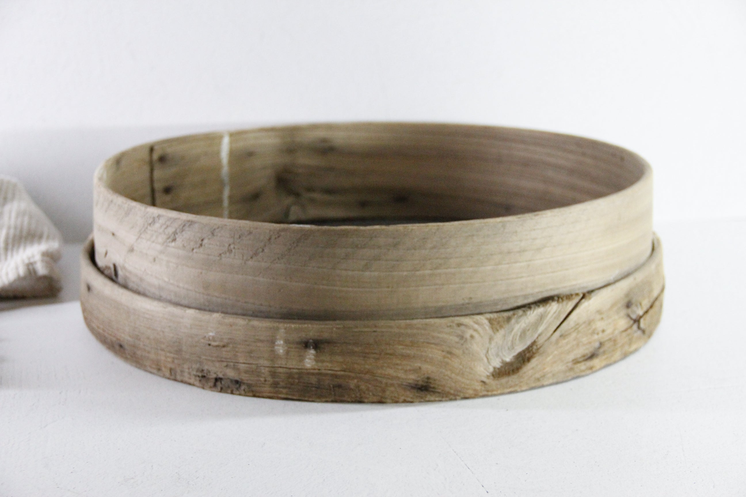 Antique Grain Sifter | French Bentwood Flour Sieve XL  Debra Hall Lifestyle