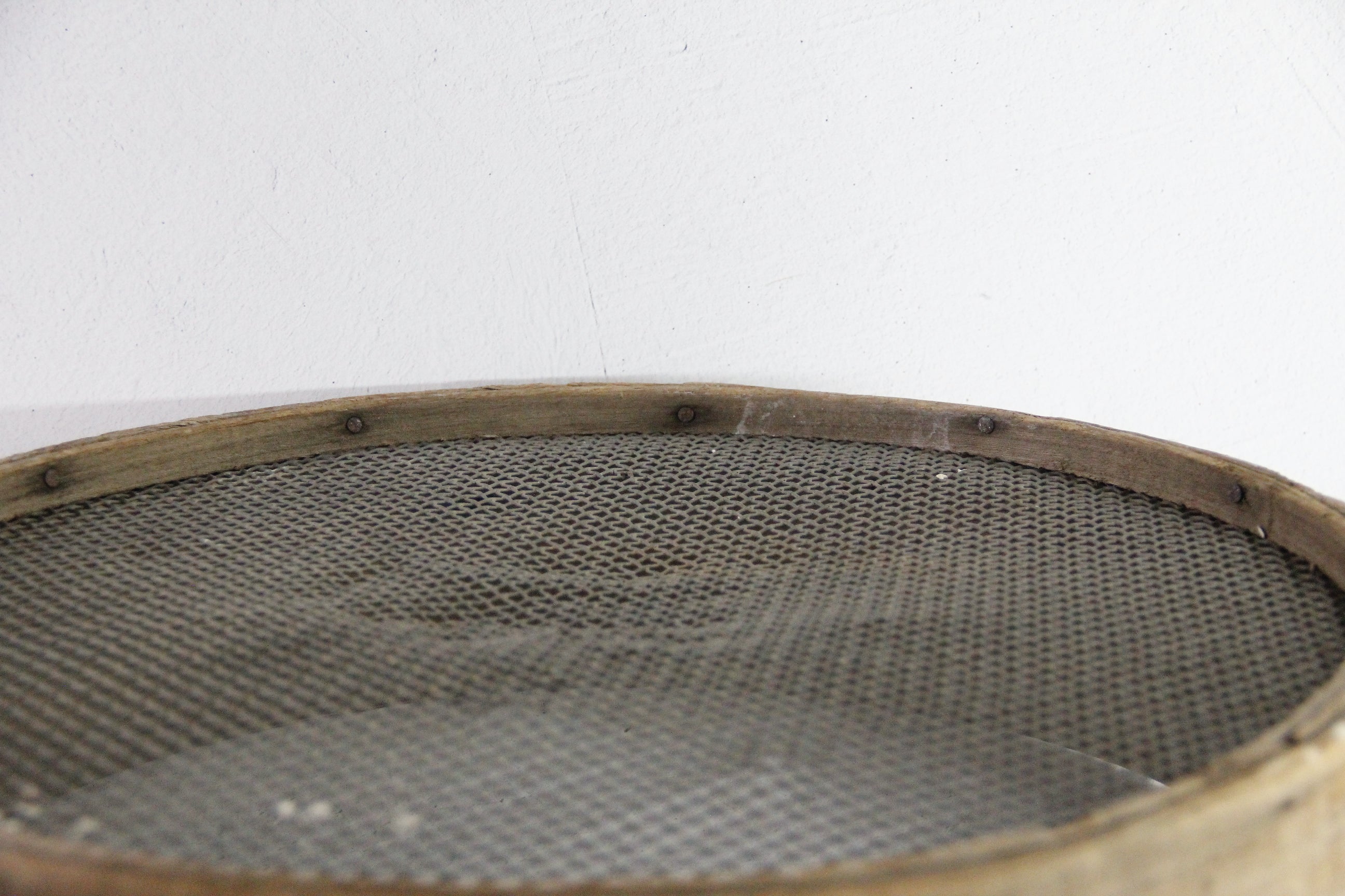 Antique Grain Sifter | French Bentwood Flour Sieve XL  Debra Hall Lifestyle
