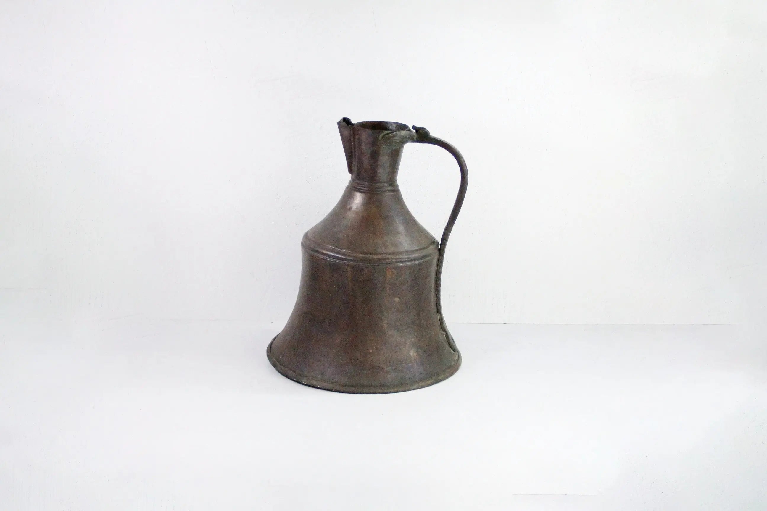 Antique Hammered Copper Pitcher | 19th C. Hand Forged Ewer  Debra Hall Lifestyle