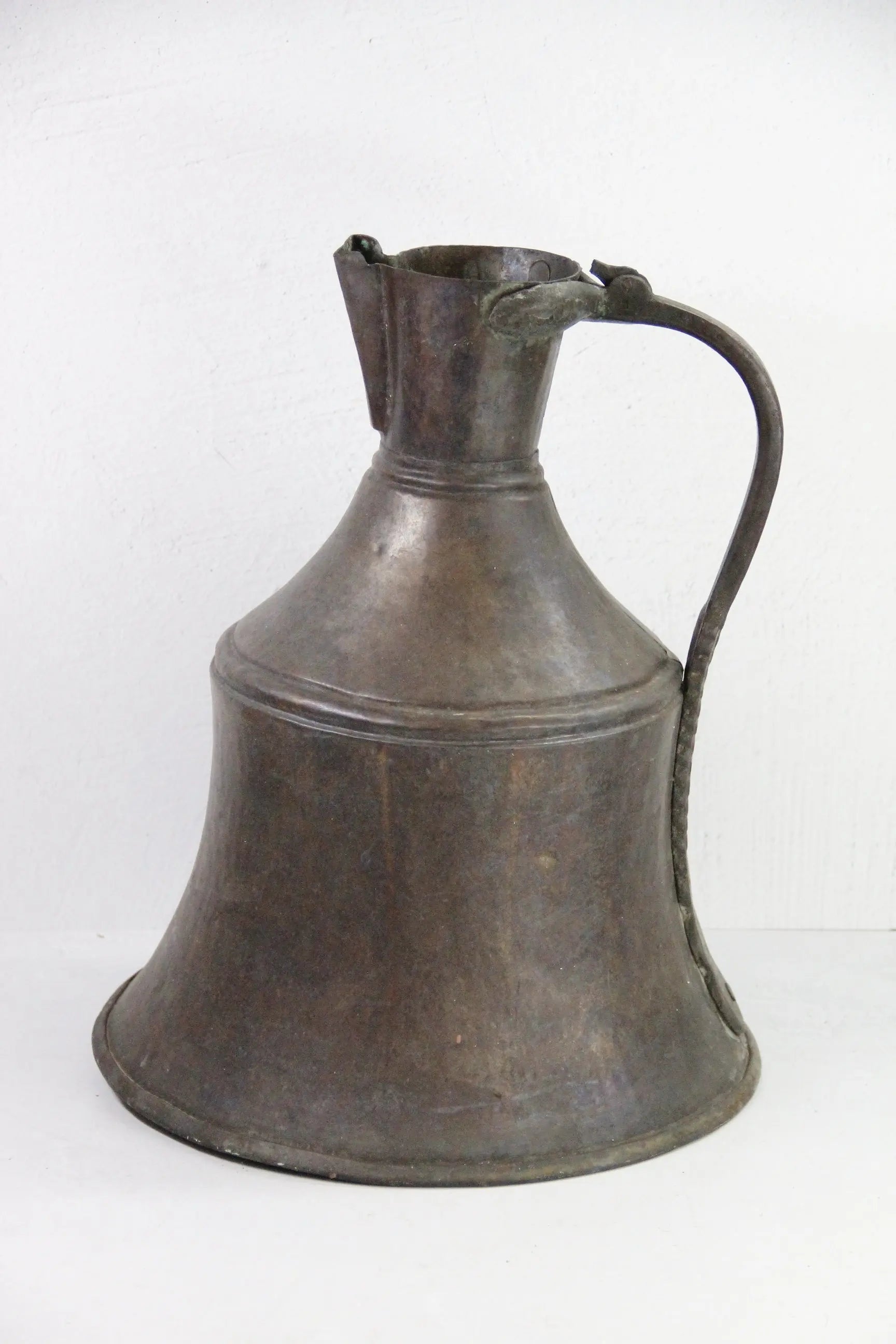 Antique Hammered Copper Pitcher | 19th C. Hand Forged Ewer  Debra Hall Lifestyle