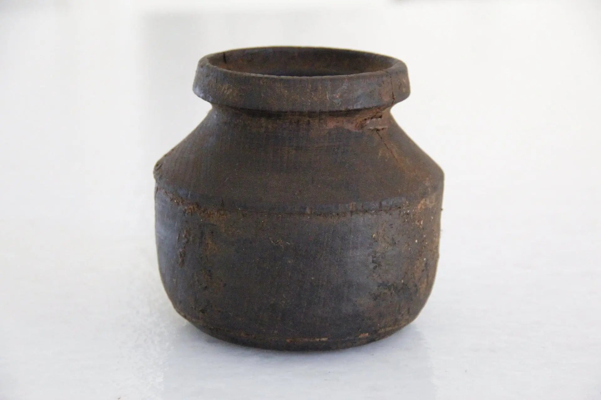 Antique Hand Carved Wooden Pot  Debra Hall Lifestyle