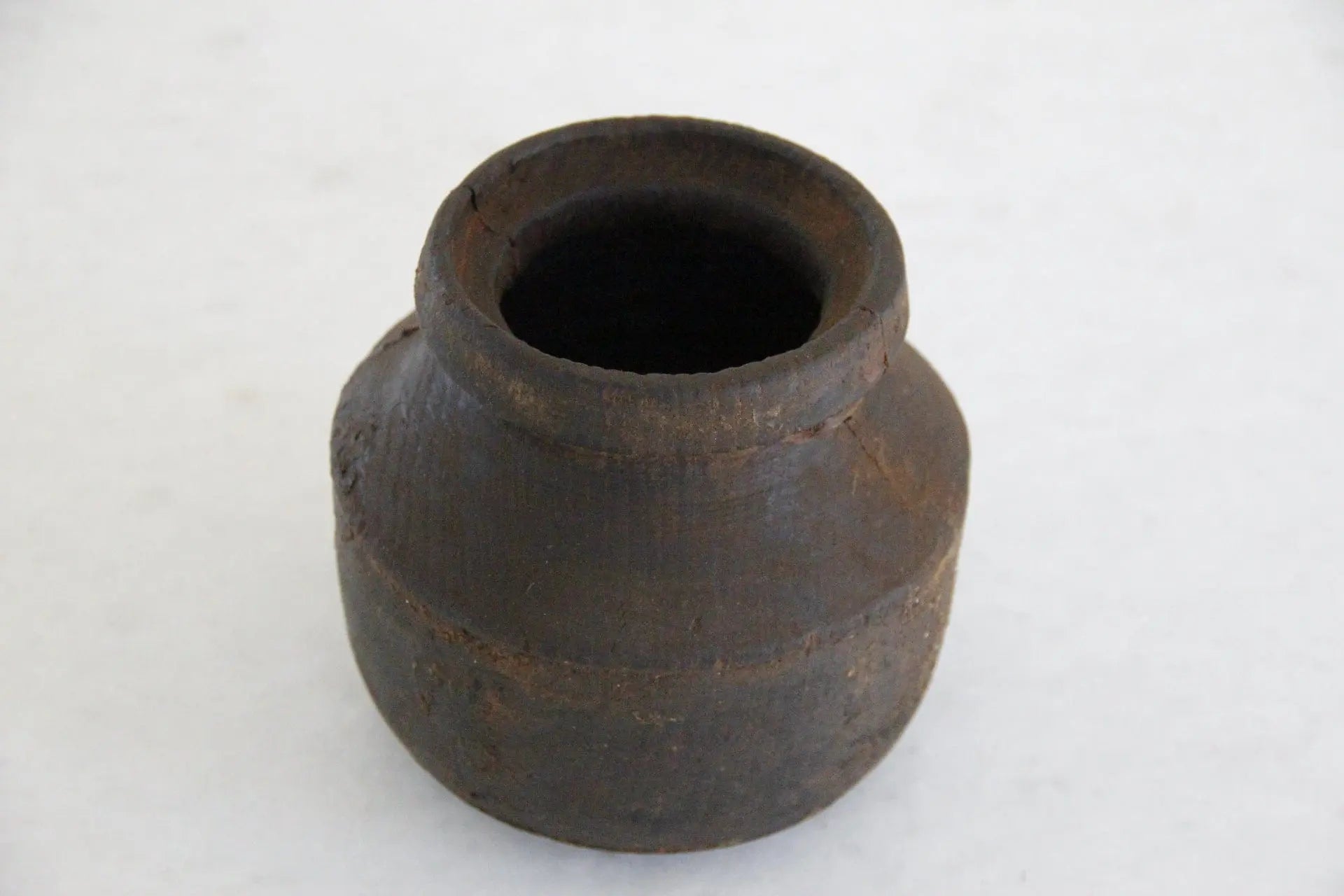 Antique Hand Carved Wooden Pot  Debra Hall Lifestyle