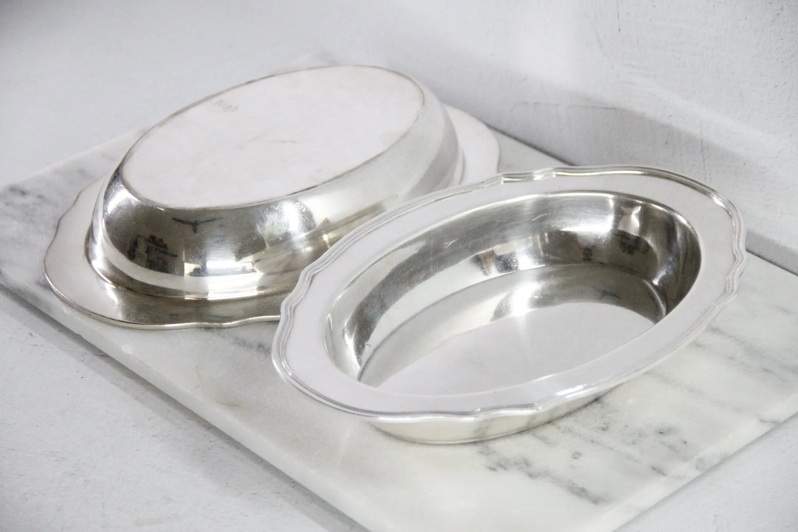 Antique Hotel Silver Soldered Covered Dish Gorham | Folding Handle