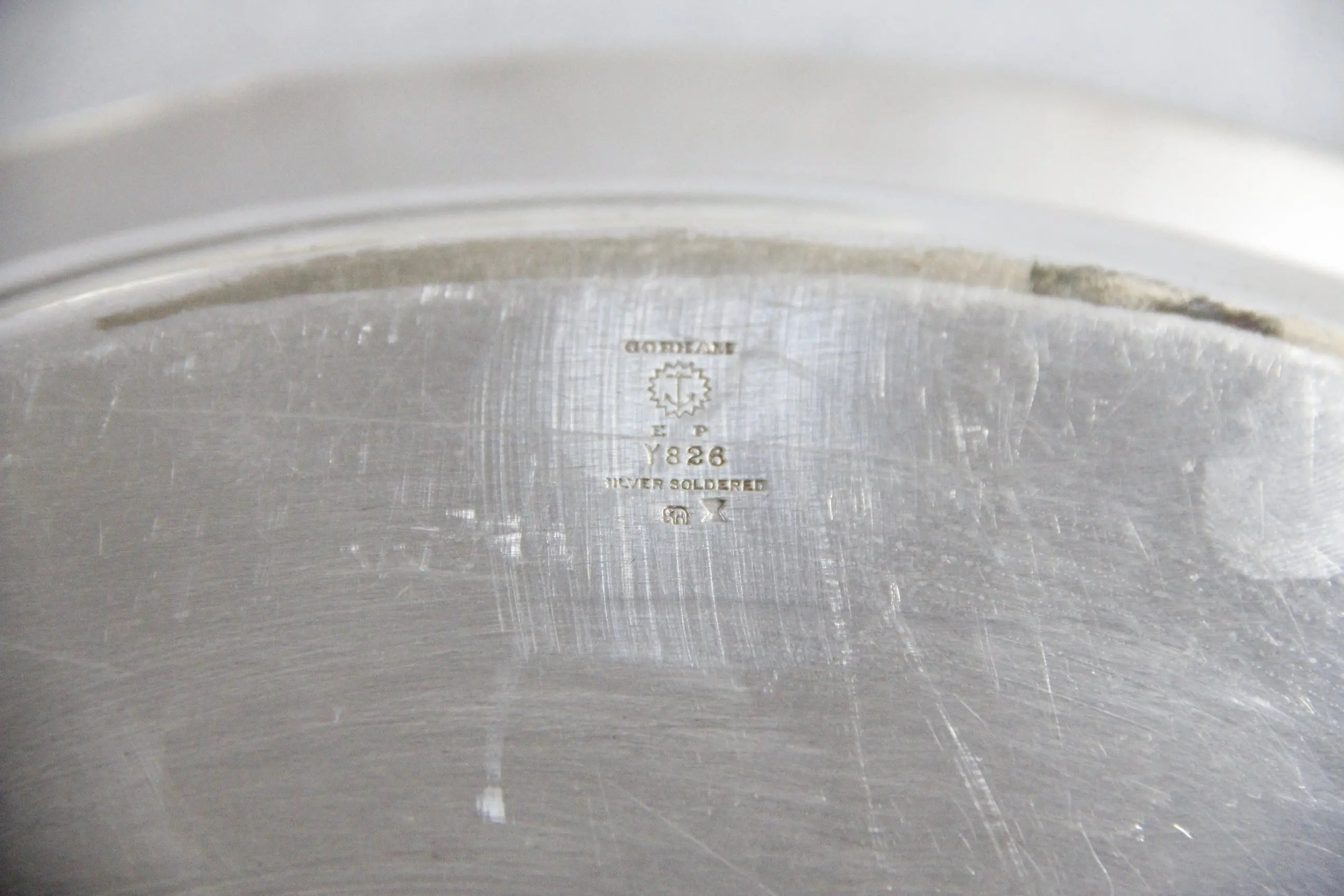 Antique Hotel Silver Soldered Covered Dish Gorham | Folding Handle
