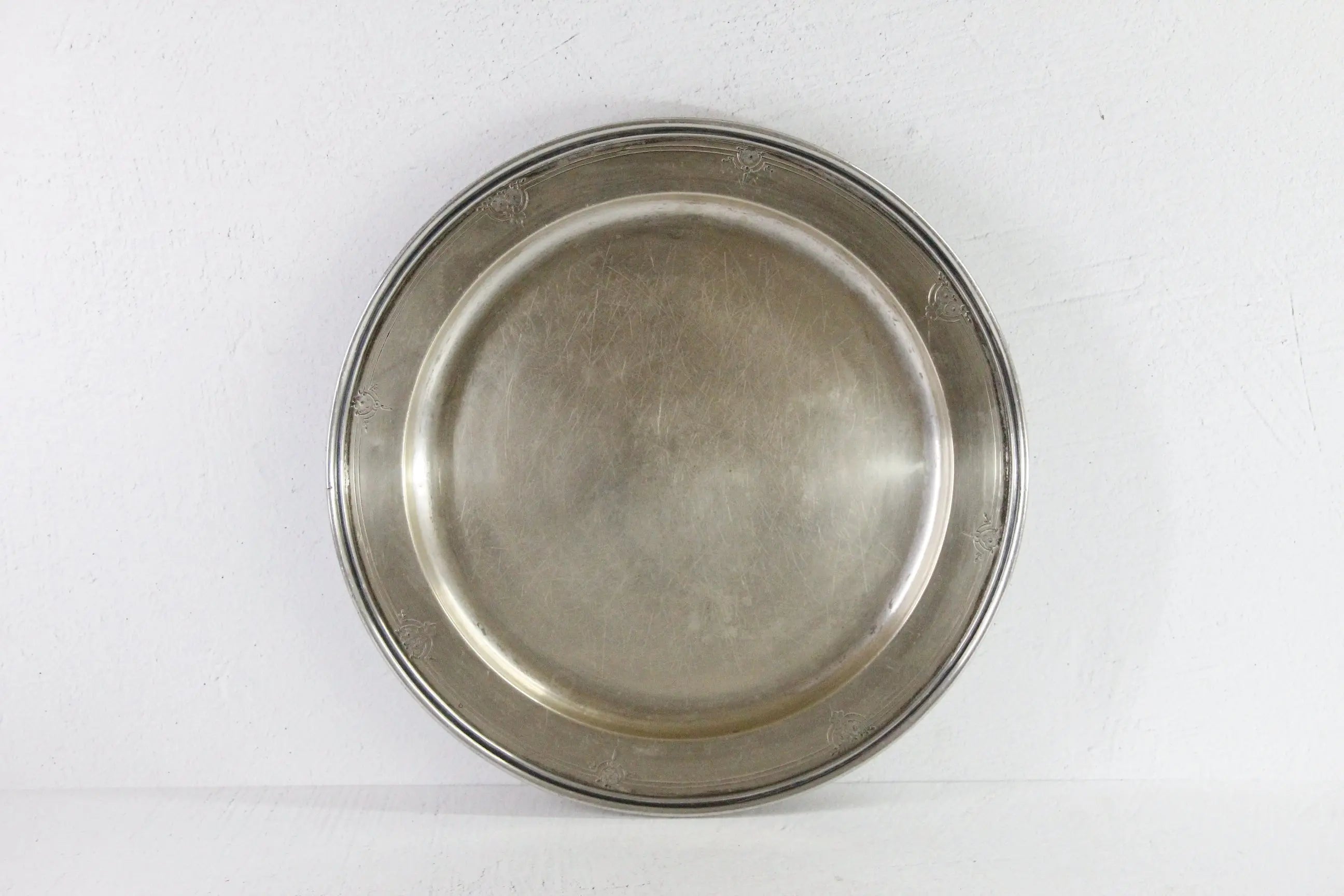 Antique Hotel Silver Tray | Large Round Barware Gallery