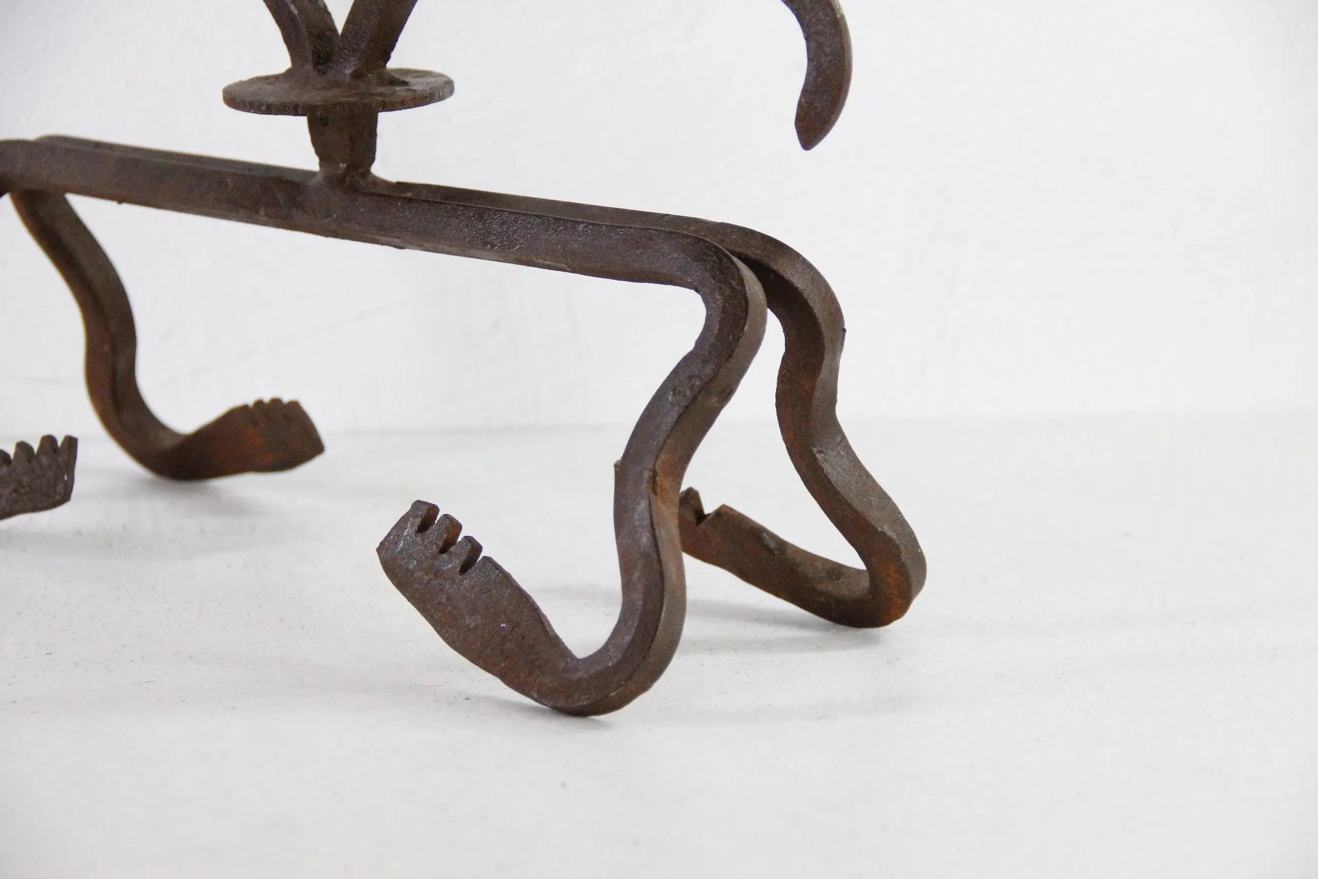 Antique Iron Candelabra | Large Rustic Three Arm  Debra Hall Lifestyle